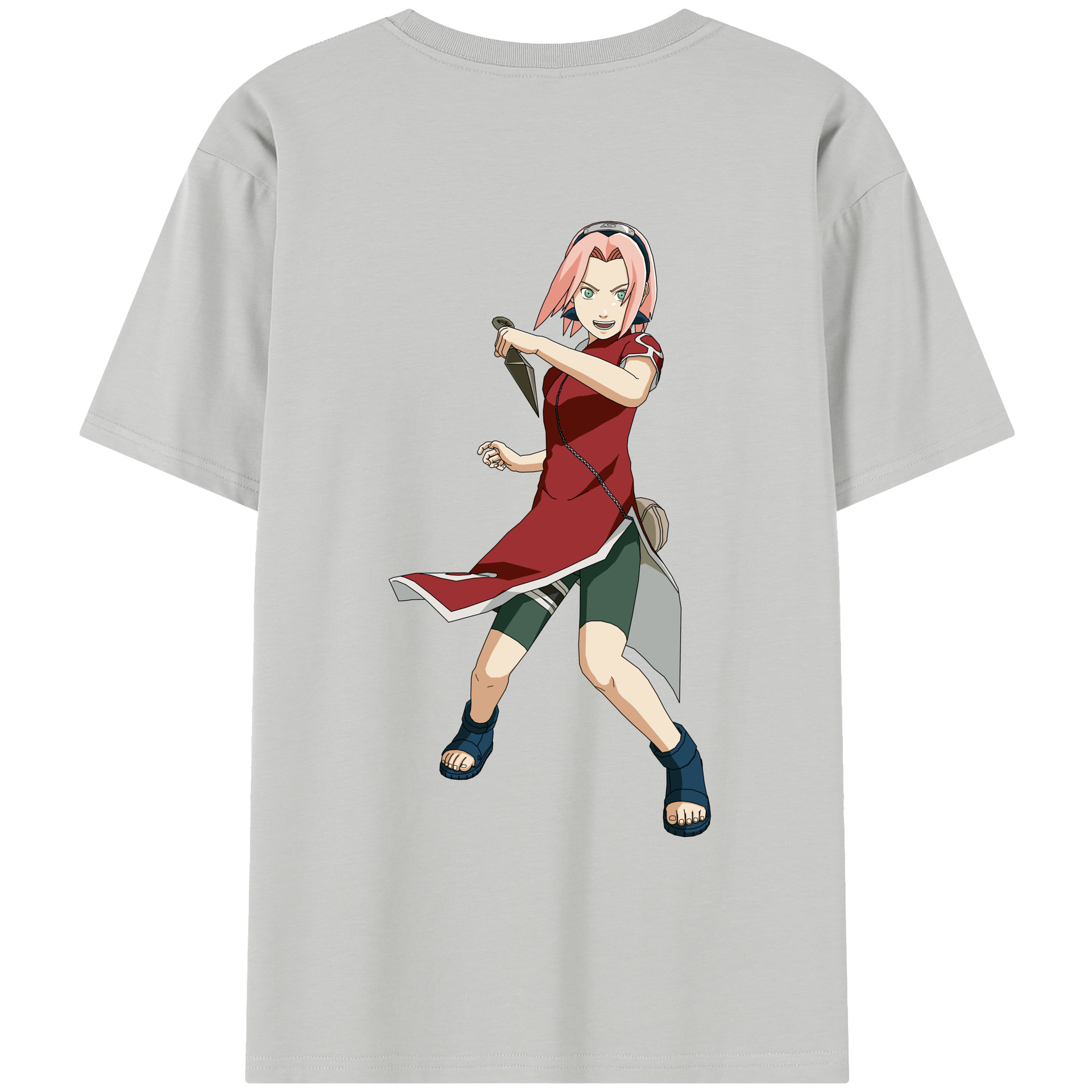 （画像用） NARUTO -ナルト- 春野サクラ Haruno Sakura レディース半袖Tシャツ(バックプリント)