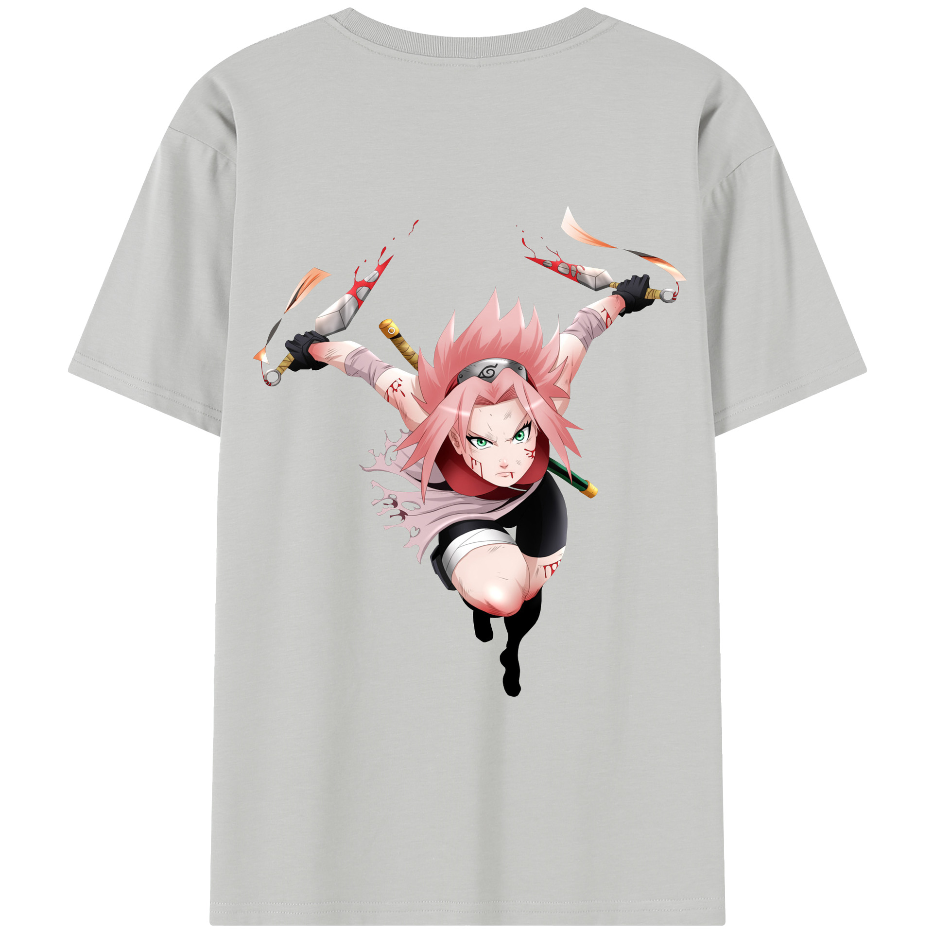 （画像用） NARUTO -ナルト- 春野サクラ Haruno Sakura レディース半袖Tシャツ(バックプリント)