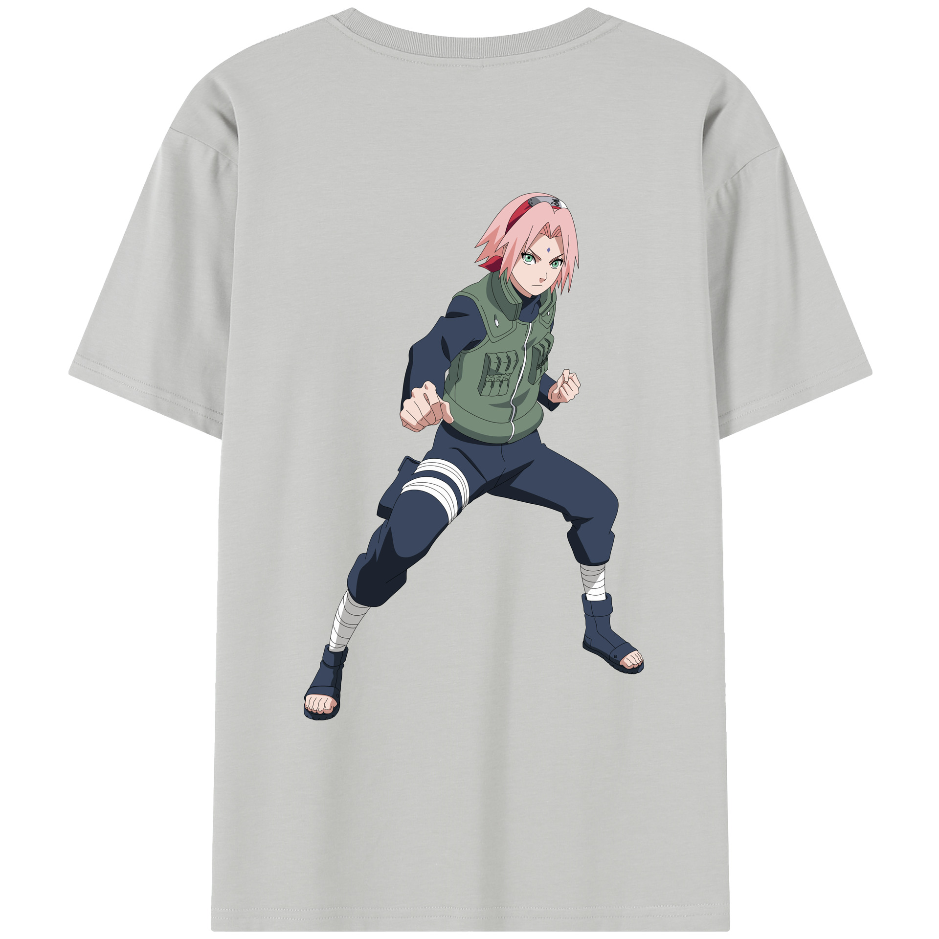 （画像用） NARUTO -ナルト- 春野サクラ Haruno Sakura レディース半袖Tシャツ(バックプリント)