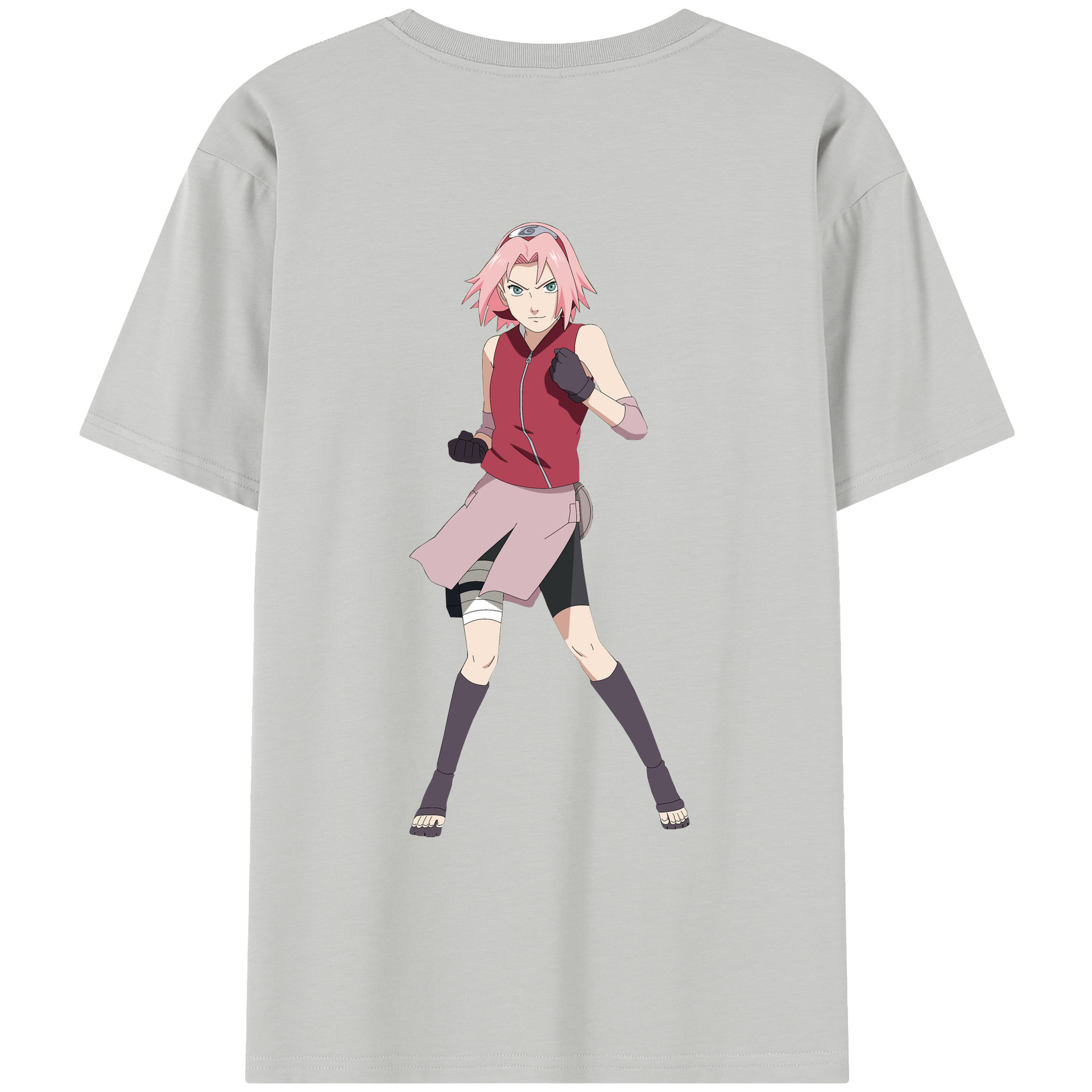 （画像用） NARUTO -ナルト- 春野サクラ Haruno Sakura レディース半袖Tシャツ(バックプリント)
