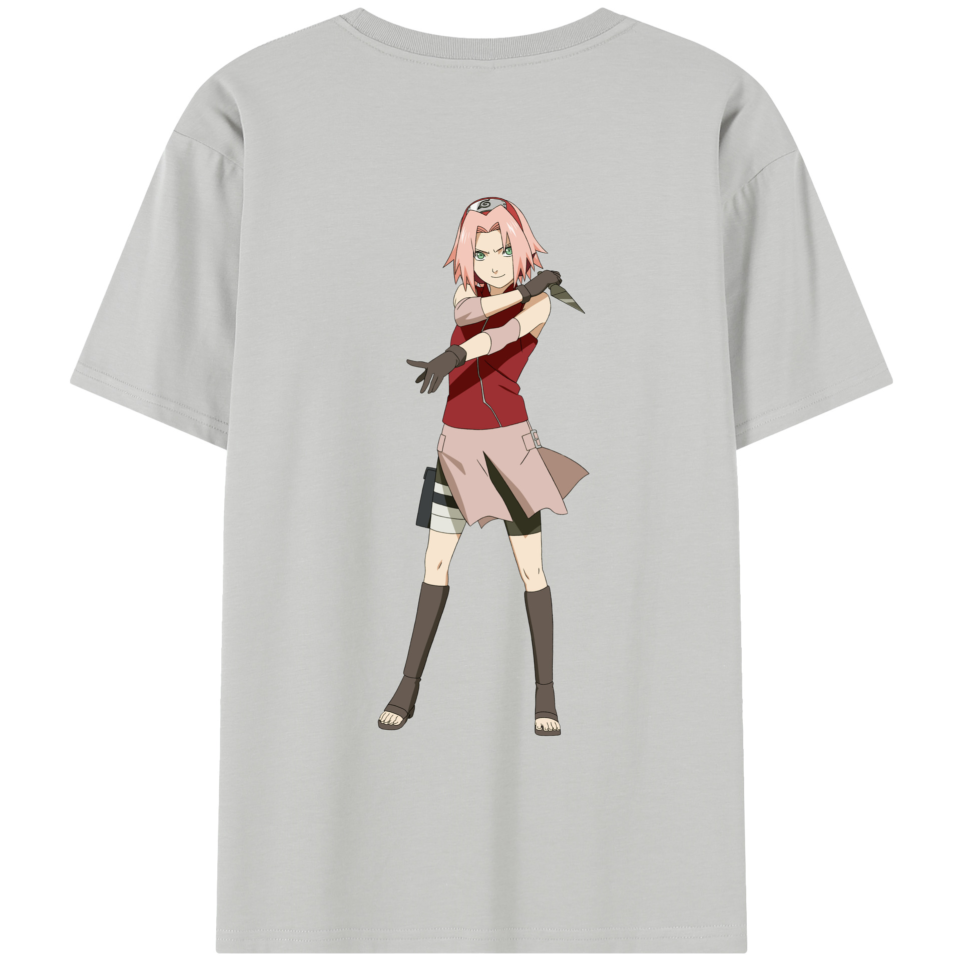 （画像用） NARUTO -ナルト- 春野サクラ Haruno Sakura レディース半袖Tシャツ(バックプリント)