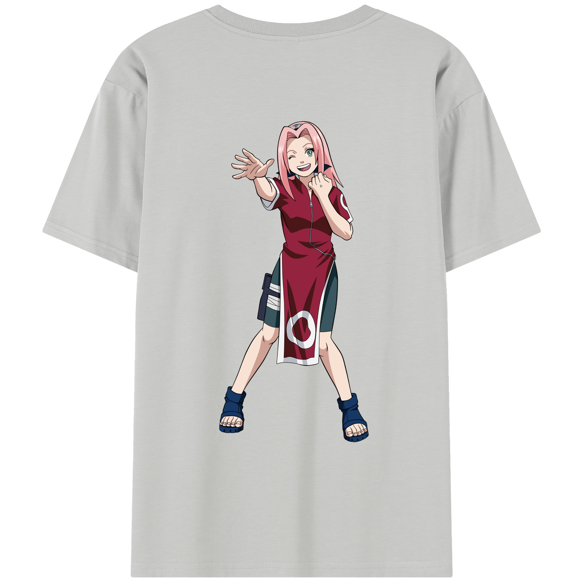 （画像用） NARUTO -ナルト- 春野サクラ Haruno Sakura レディース半袖Tシャツ(バックプリント)