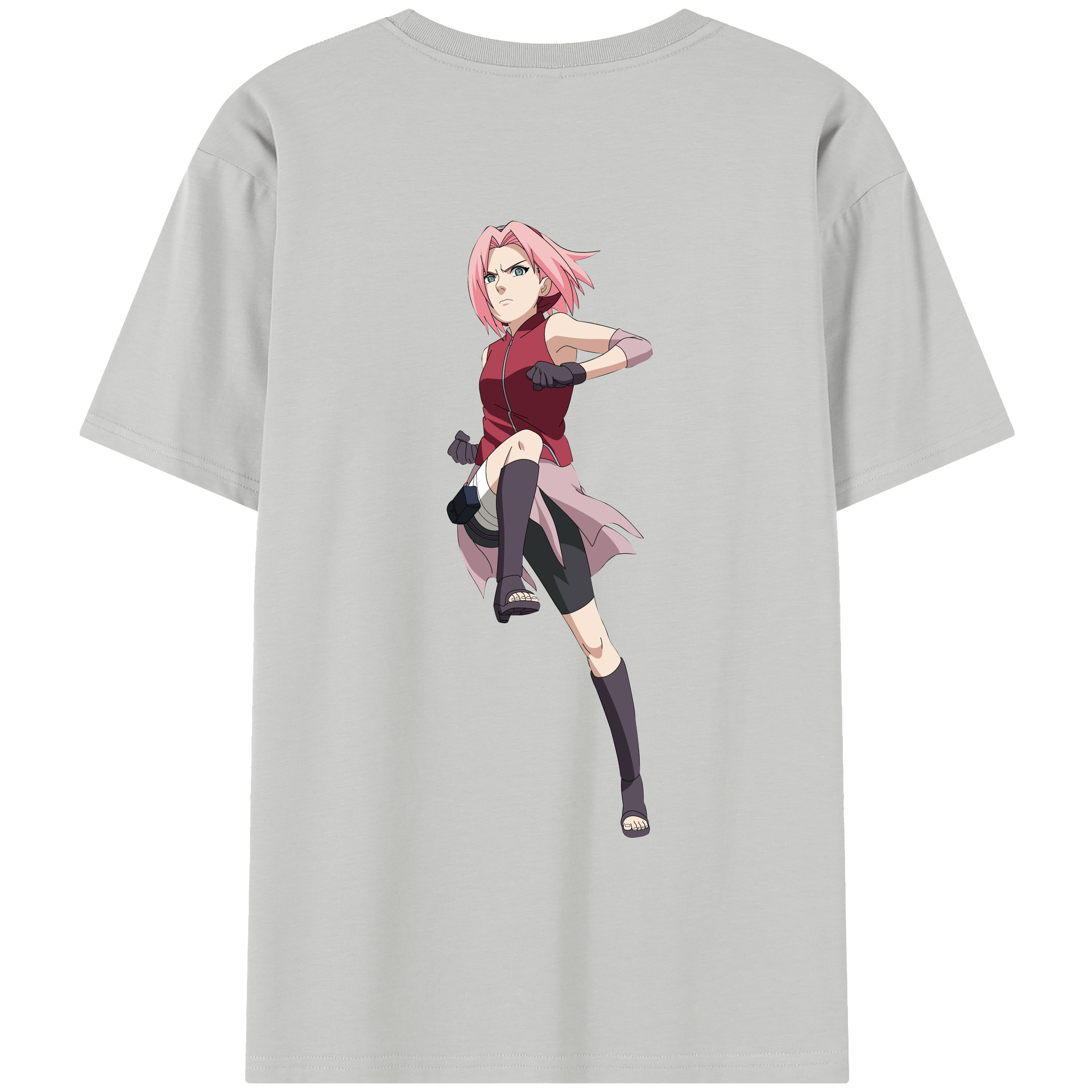 （画像用） NARUTO -ナルト- 春野サクラ Haruno Sakura レディース半袖Tシャツ(バックプリント)