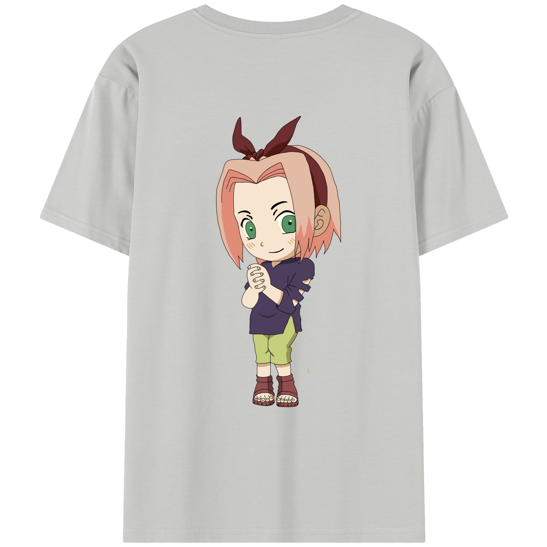（画像用） NARUTO -ナルト- 春野サクラ Haruno Sakura レディース半袖Tシャツ(バックプリント)