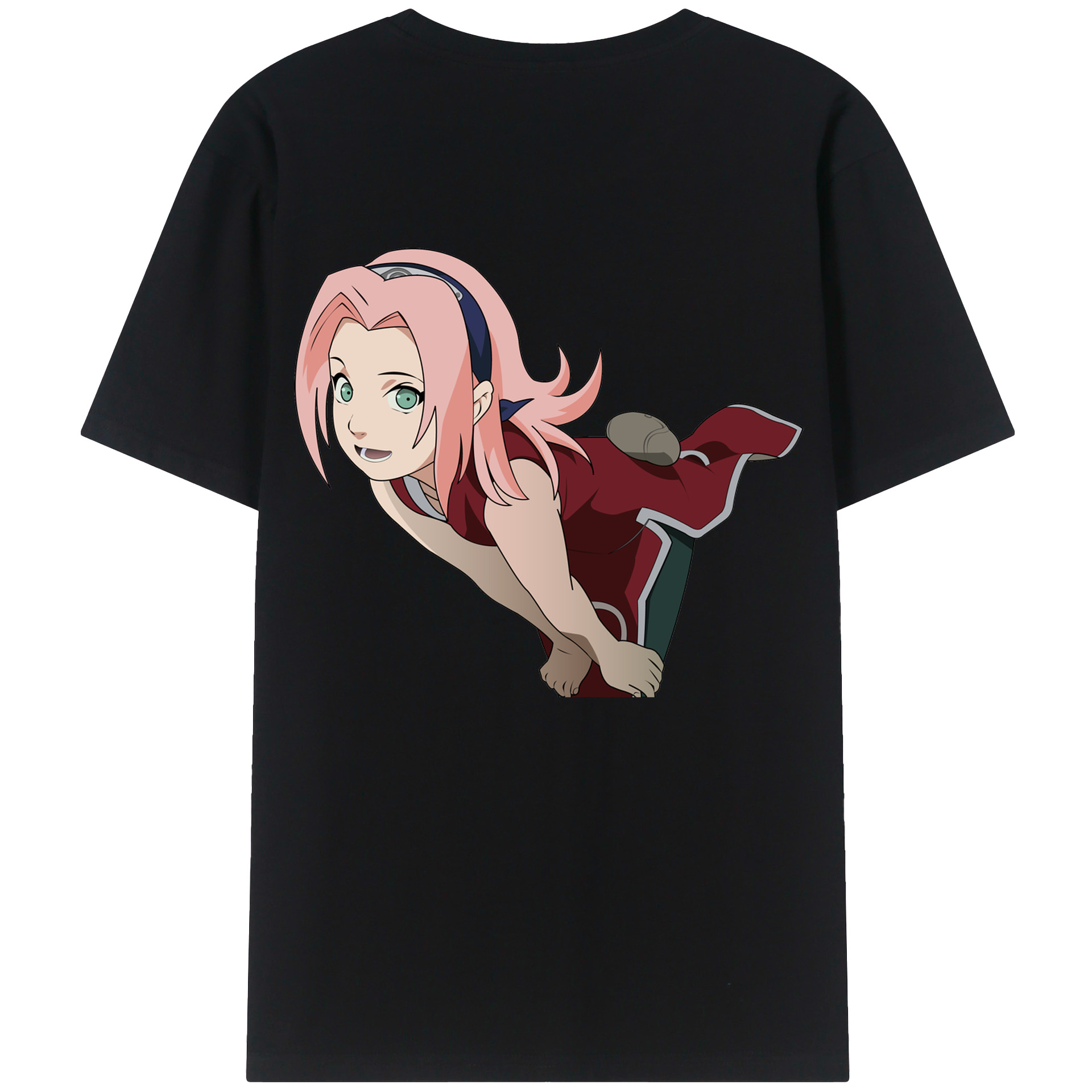 （画像用） NARUTO -ナルト- 春野サクラ Haruno Sakura レディース半袖Tシャツ(バックプリント)
