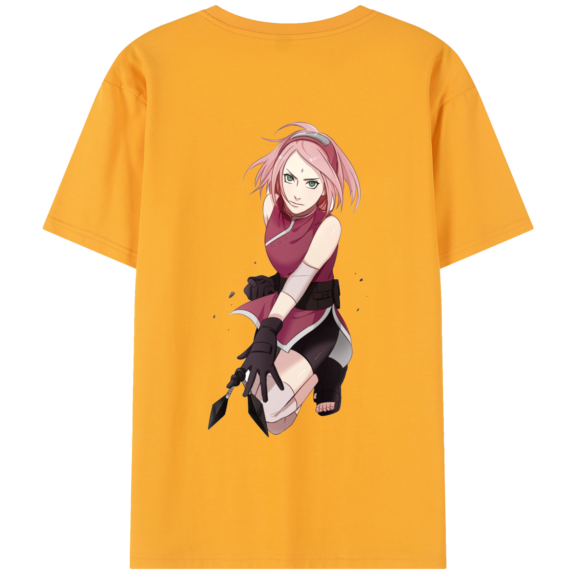 （画像用） NARUTO -ナルト- 春野サクラ Haruno Sakura レディース半袖Tシャツ(バックプリント)