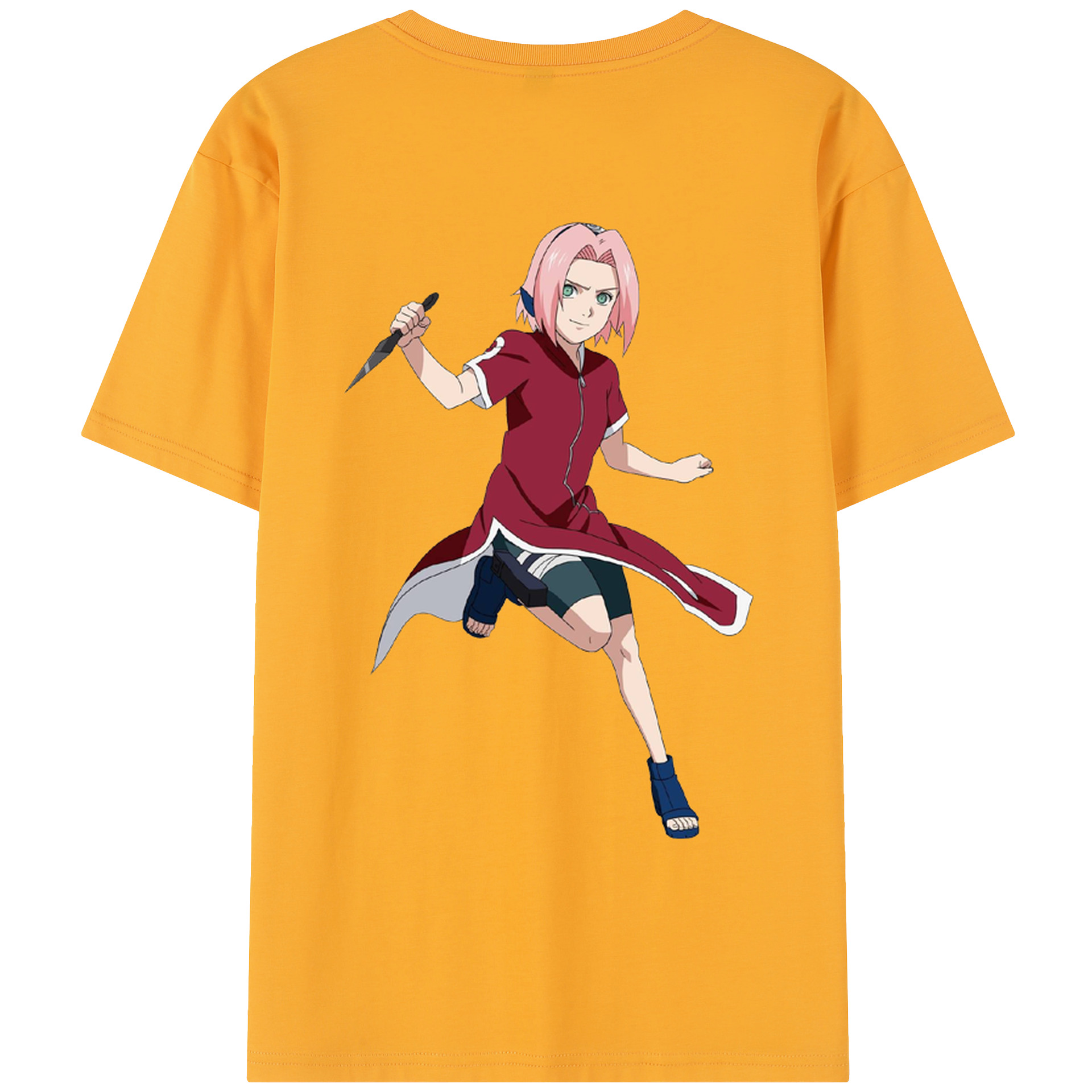 （画像用） NARUTO -ナルト- 春野サクラ Haruno Sakura レディース半袖Tシャツ(バックプリント)