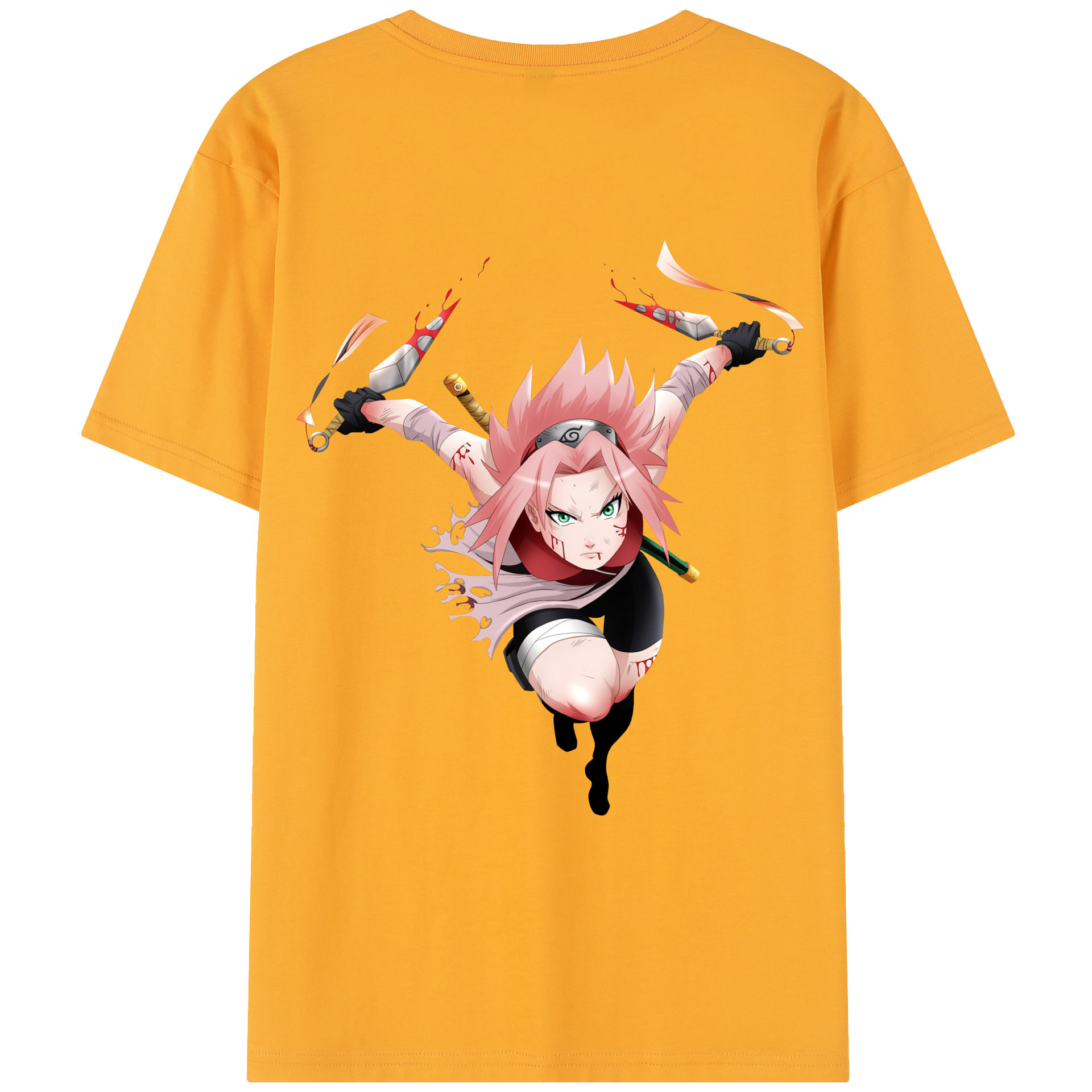 （画像用） NARUTO -ナルト- 春野サクラ Haruno Sakura レディース半袖Tシャツ(バックプリント)
