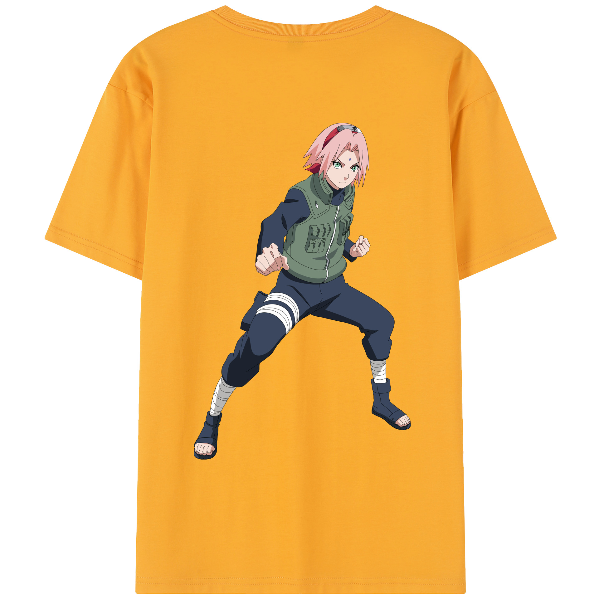 （画像用） NARUTO -ナルト- 春野サクラ Haruno Sakura レディース半袖Tシャツ(バックプリント)