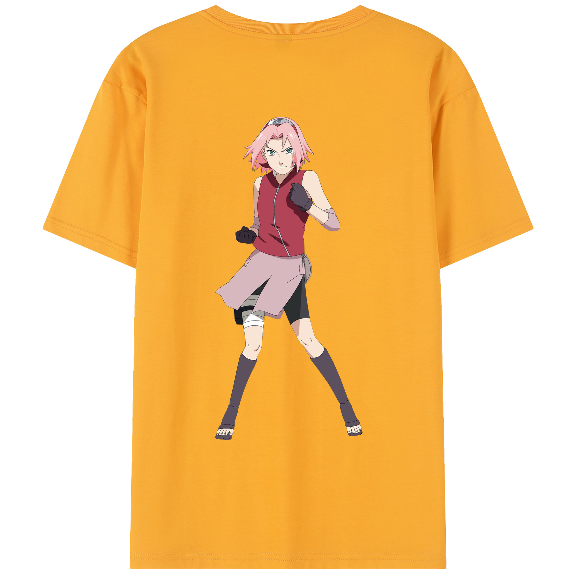 （画像用） NARUTO -ナルト- 春野サクラ Haruno Sakura レディース半袖Tシャツ(バックプリント)