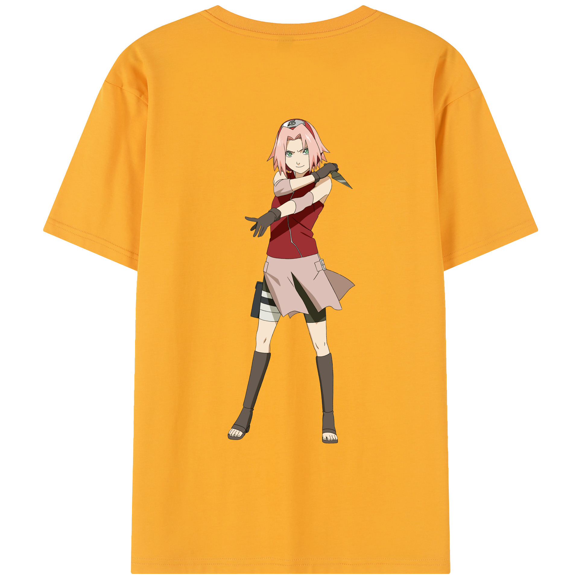 （画像用） NARUTO -ナルト- 春野サクラ Haruno Sakura レディース半袖Tシャツ(バックプリント)