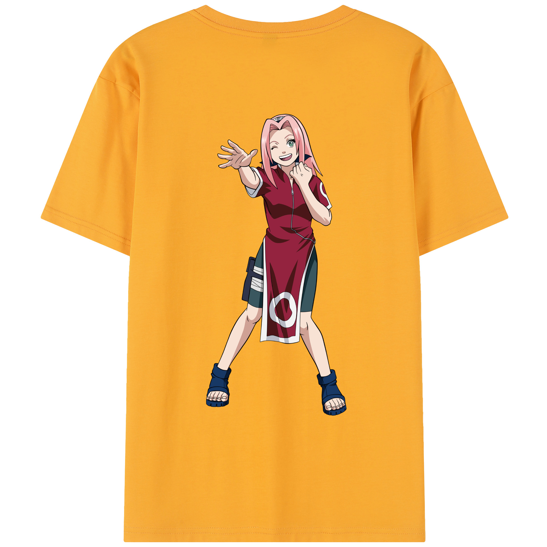 （画像用） NARUTO -ナルト- 春野サクラ Haruno Sakura レディース半袖Tシャツ(バックプリント)