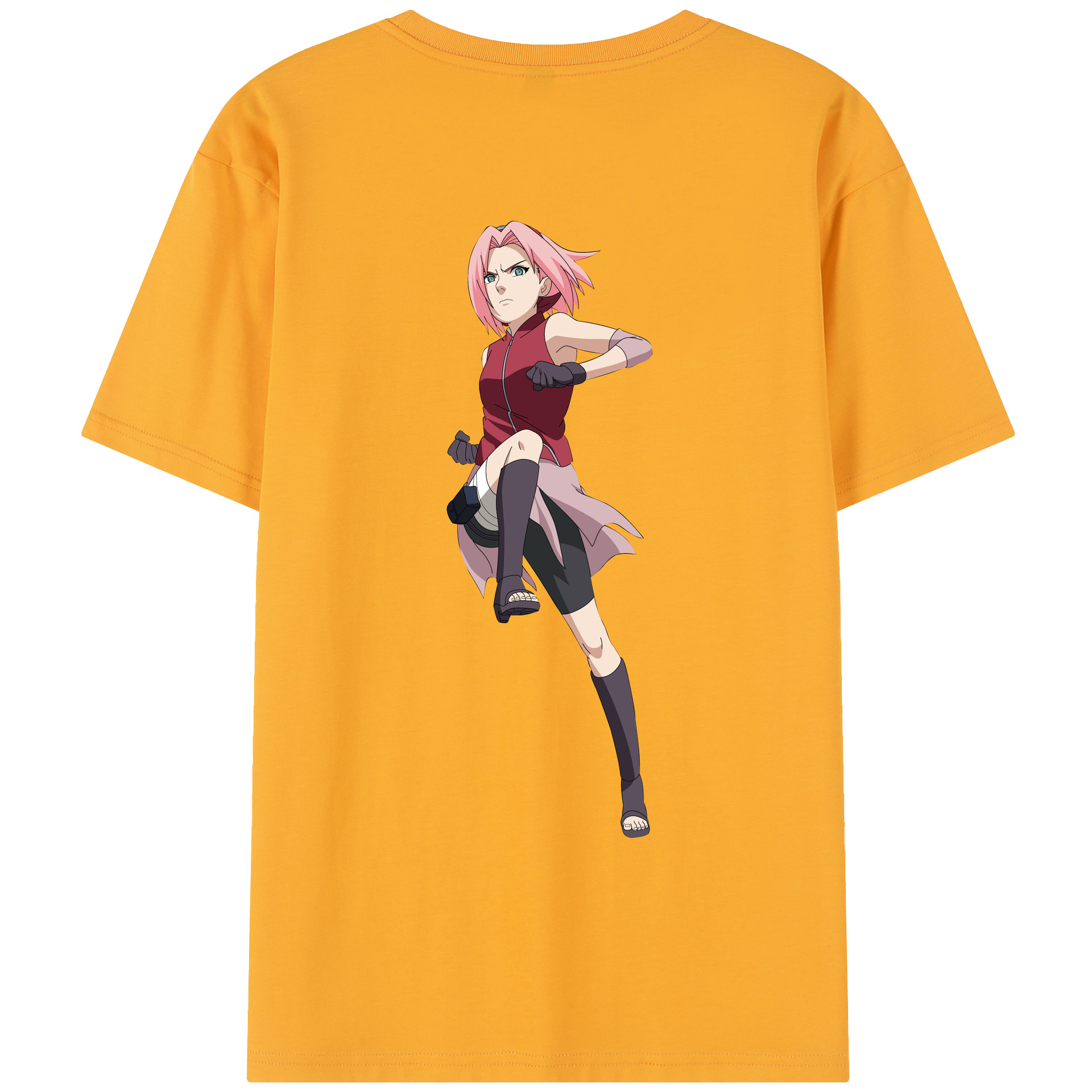 （画像用） NARUTO -ナルト- 春野サクラ Haruno Sakura レディース半袖Tシャツ(バックプリント)