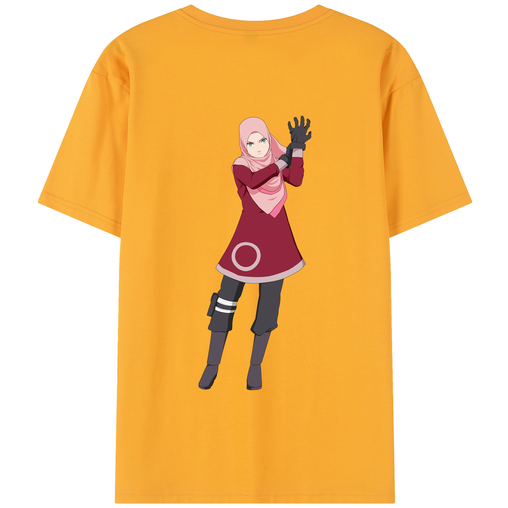 （画像用） NARUTO -ナルト- 春野サクラ Haruno Sakura レディース半袖Tシャツ(バックプリント)