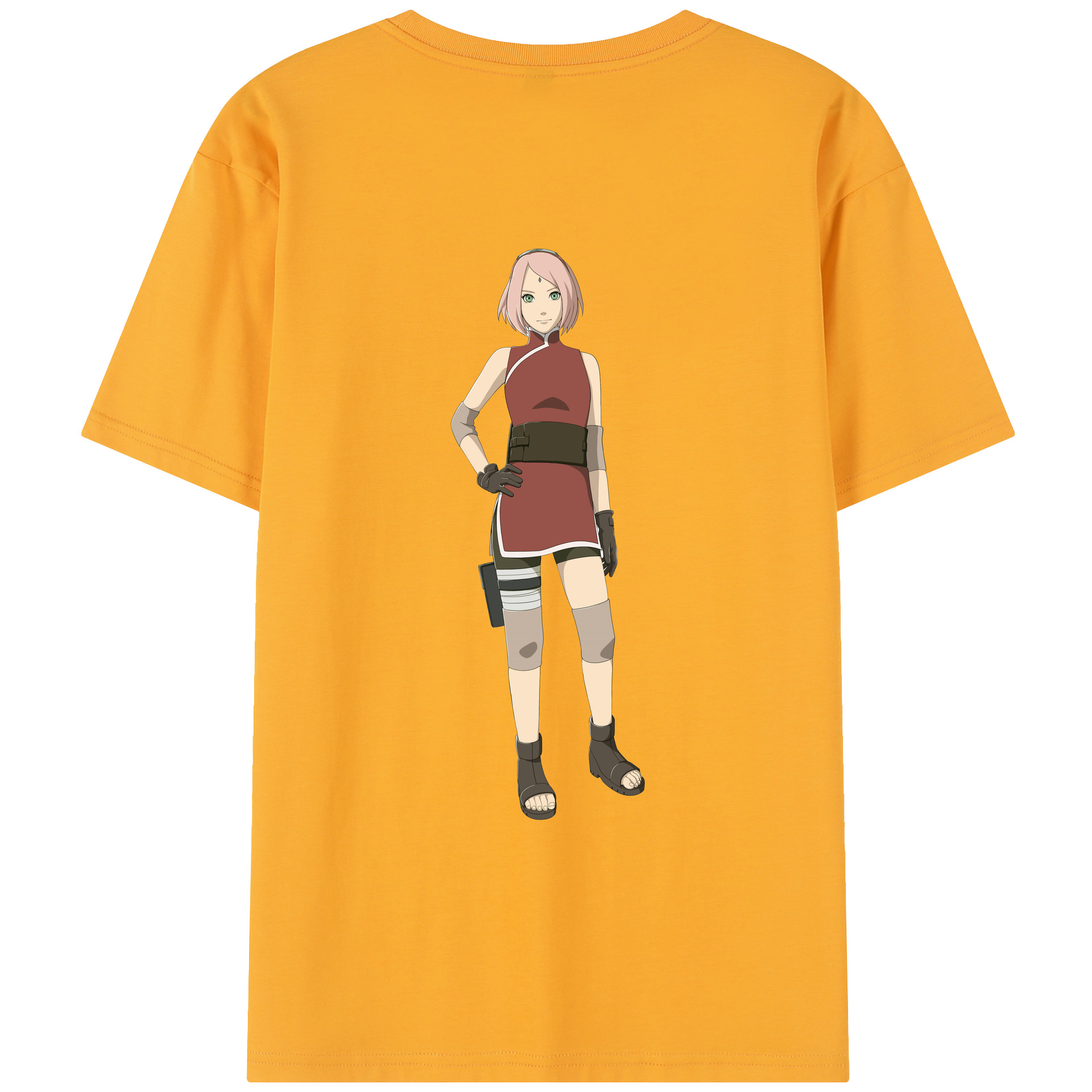（画像用） NARUTO -ナルト- 春野サクラ Haruno Sakura レディース半袖Tシャツ(バックプリント)