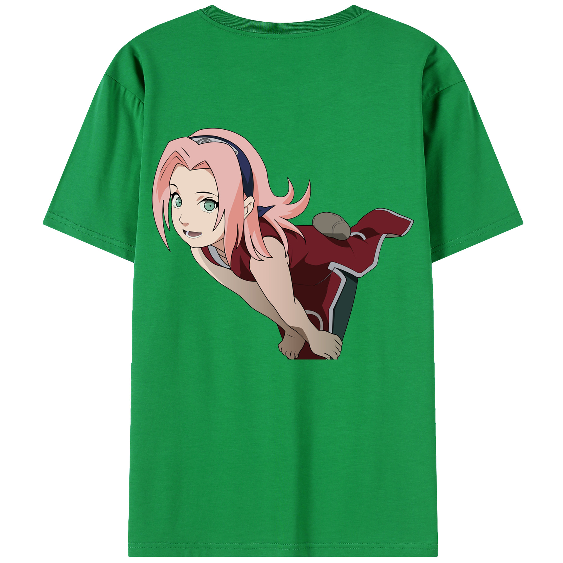 （画像用） NARUTO -ナルト- 春野サクラ Haruno Sakura レディース半袖Tシャツ(バックプリント)