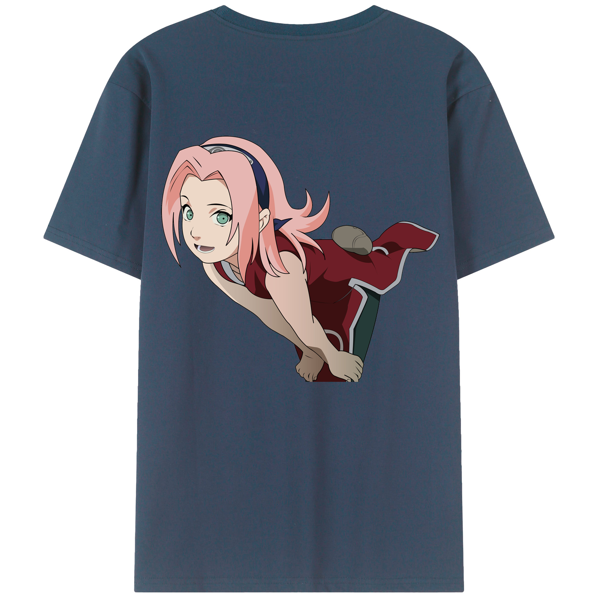 （画像用） NARUTO -ナルト- 春野サクラ Haruno Sakura レディース半袖Tシャツ(バックプリント)