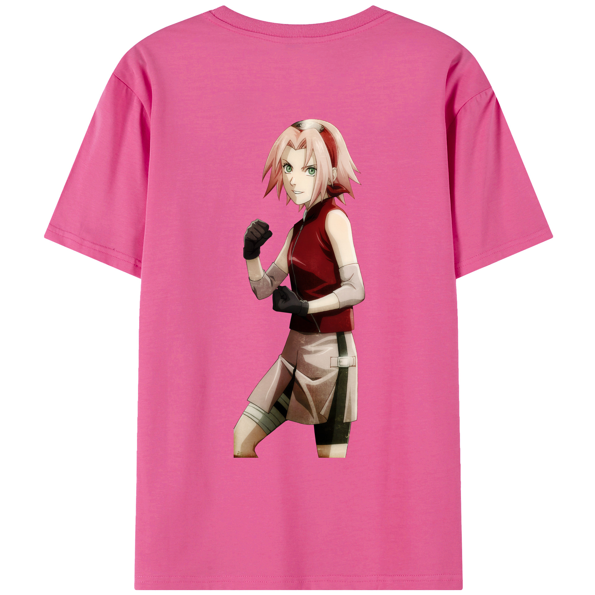 （画像用） NARUTO -ナルト- 春野サクラ Haruno Sakura レディース半袖Tシャツ(バックプリント)