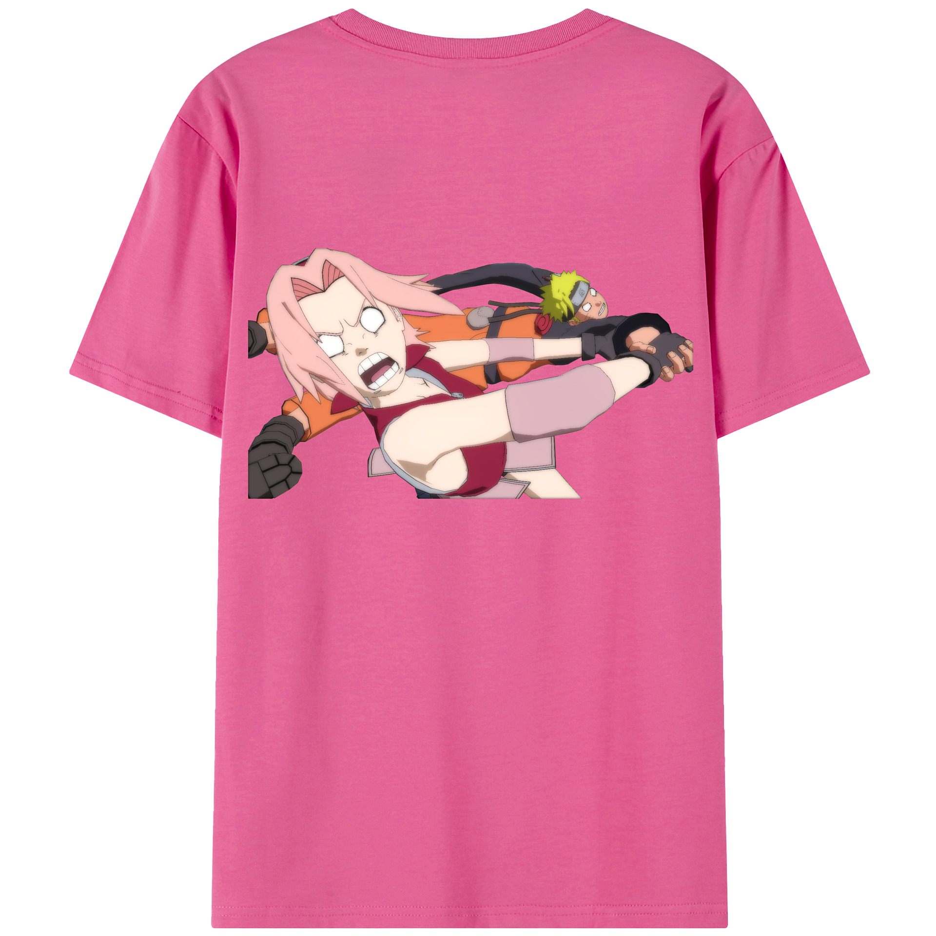 （画像用） NARUTO -ナルト- 春野サクラ Haruno Sakura レディース半袖Tシャツ(バックプリント)