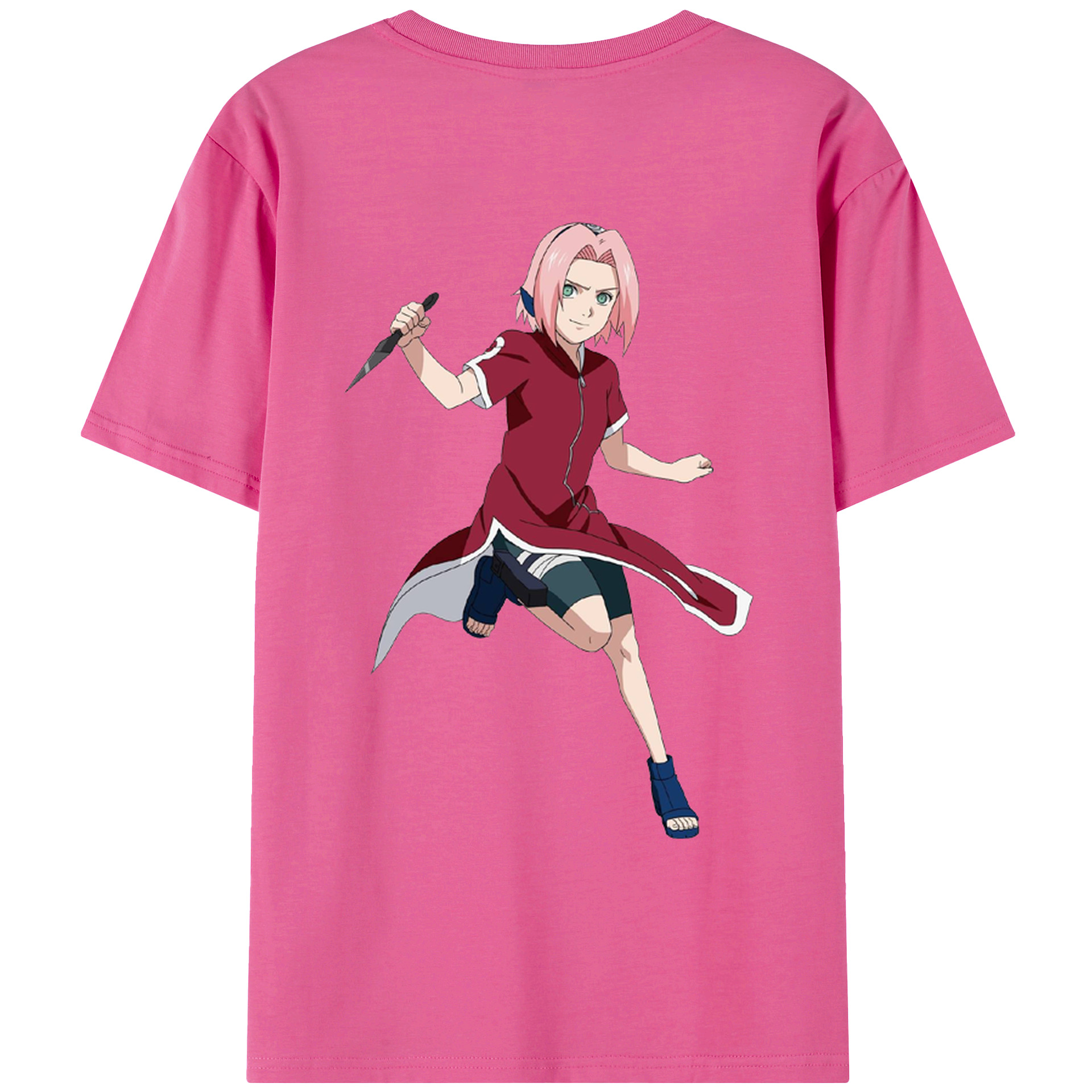 （画像用） NARUTO -ナルト- 春野サクラ Haruno Sakura レディース半袖Tシャツ(バックプリント)