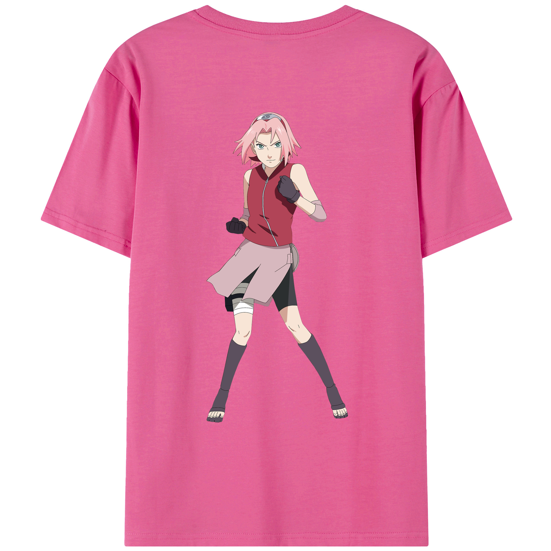 （画像用） NARUTO -ナルト- 春野サクラ Haruno Sakura レディース半袖Tシャツ(バックプリント)