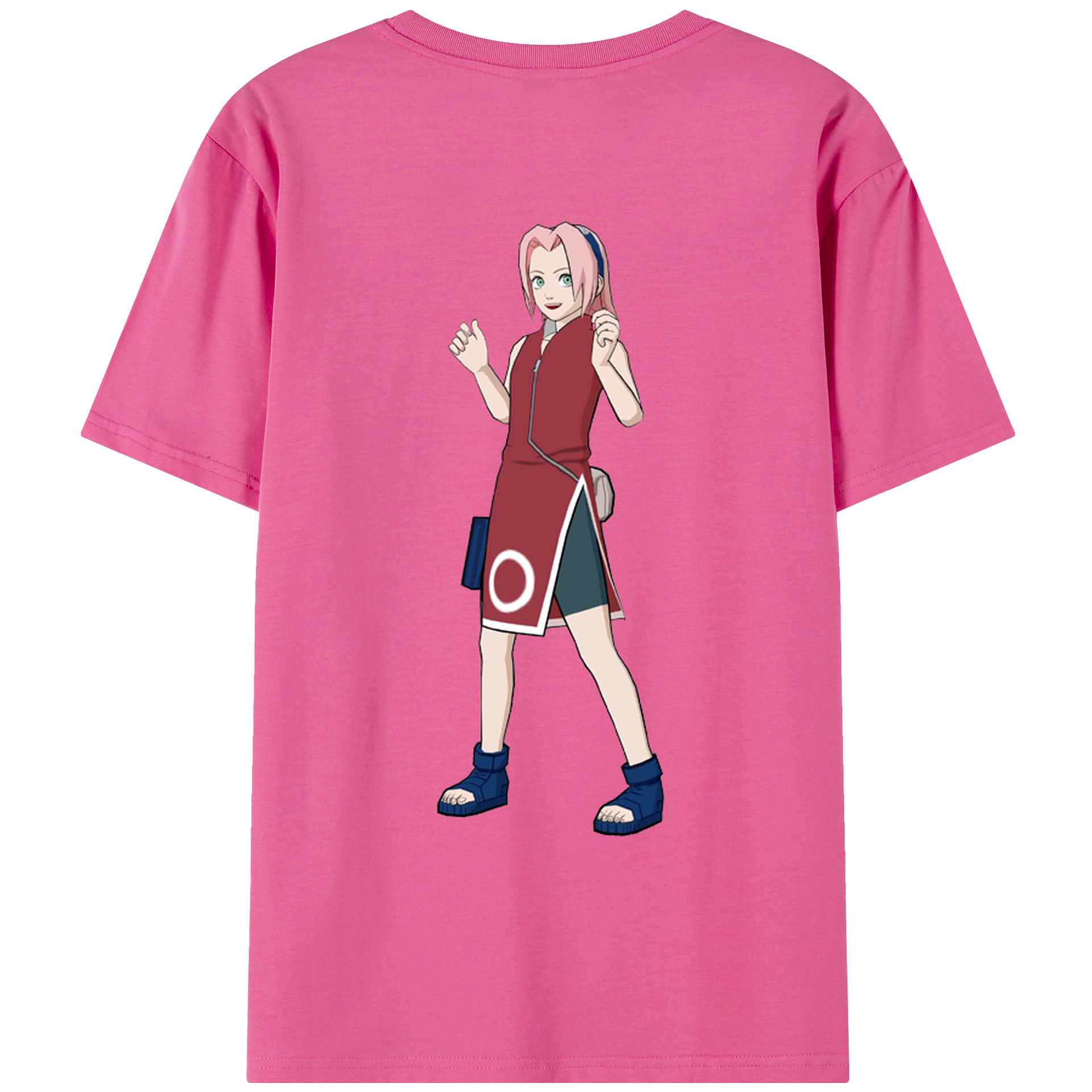 （画像用） NARUTO -ナルト- 春野サクラ Haruno Sakura レディース半袖Tシャツ(バックプリント)