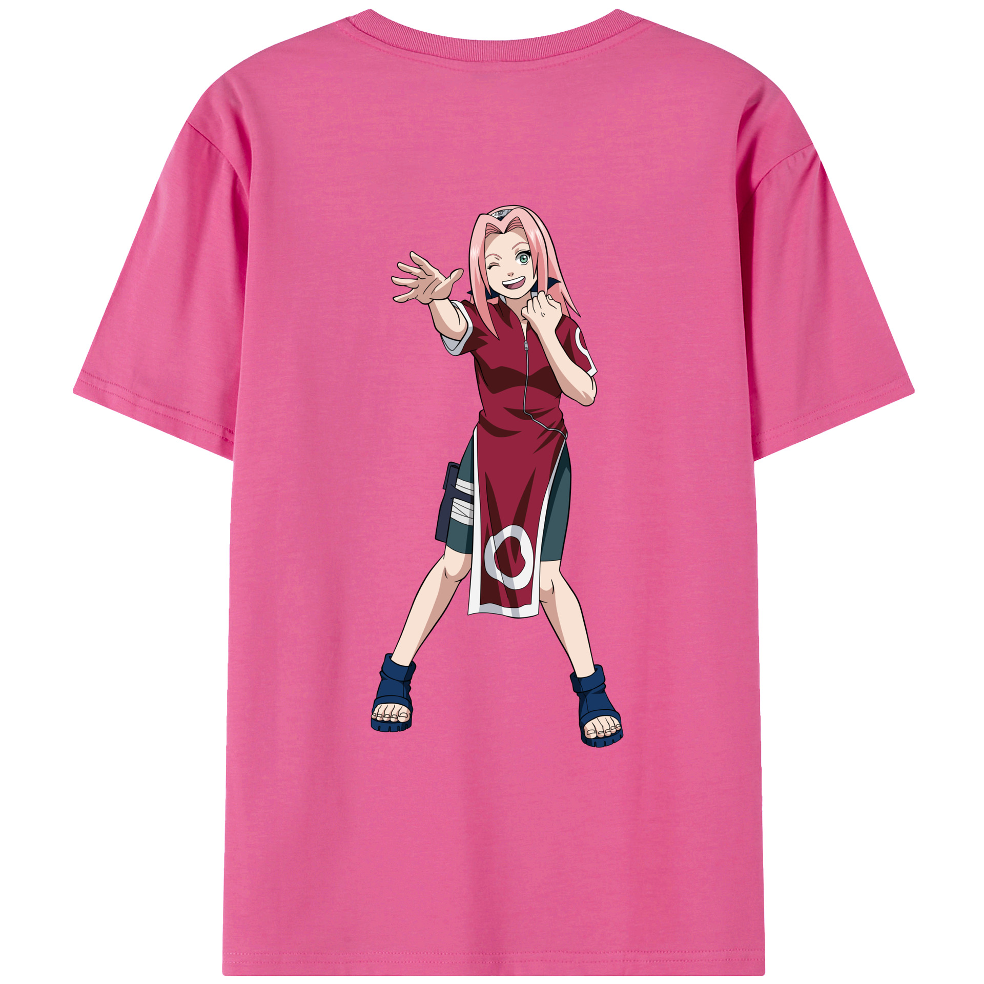（画像用） NARUTO -ナルト- 春野サクラ Haruno Sakura レディース半袖Tシャツ(バックプリント)