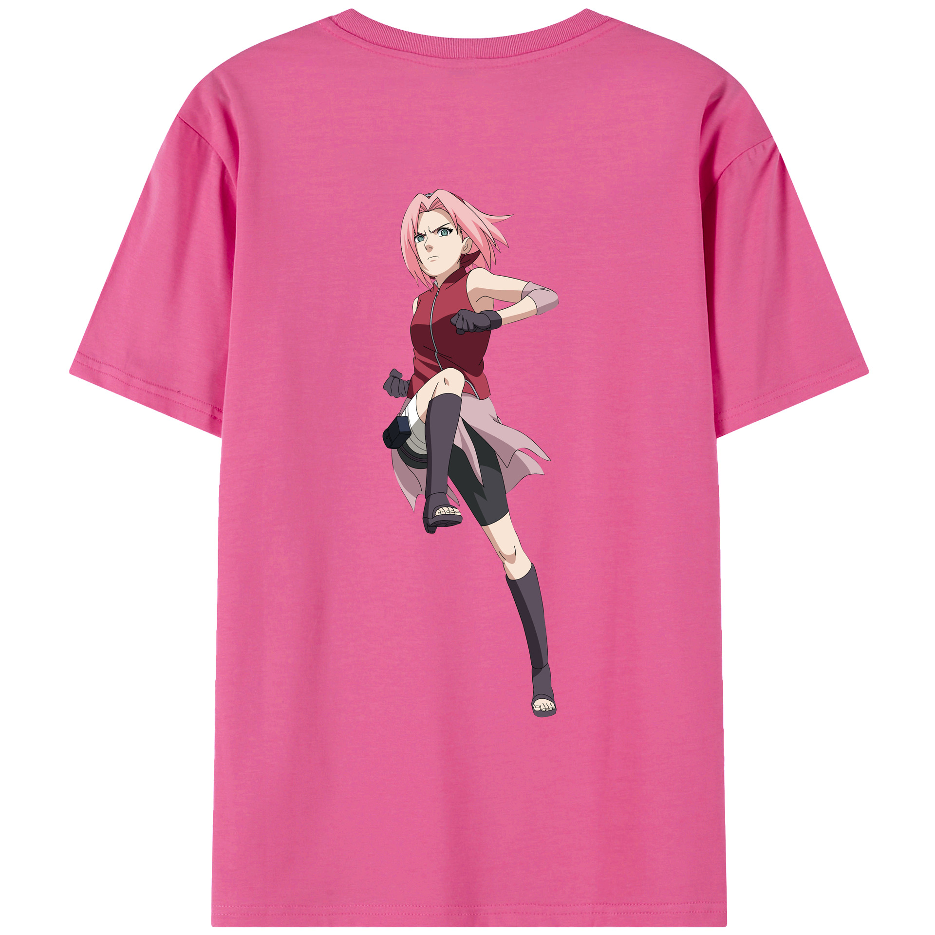 （画像用） NARUTO -ナルト- 春野サクラ Haruno Sakura レディース半袖Tシャツ(バックプリント)