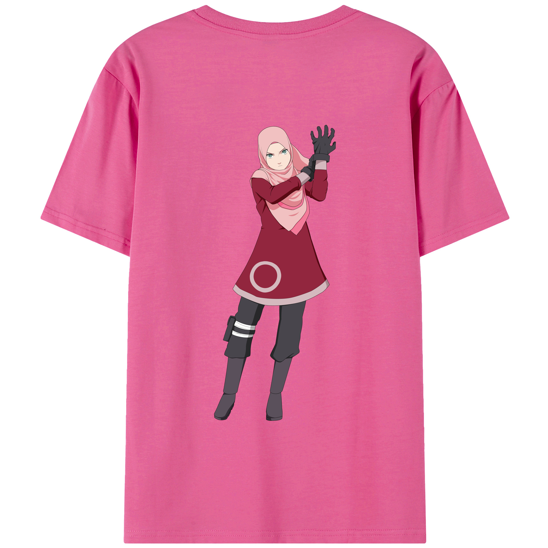（画像用） NARUTO -ナルト- 春野サクラ Haruno Sakura レディース半袖Tシャツ(バックプリント)