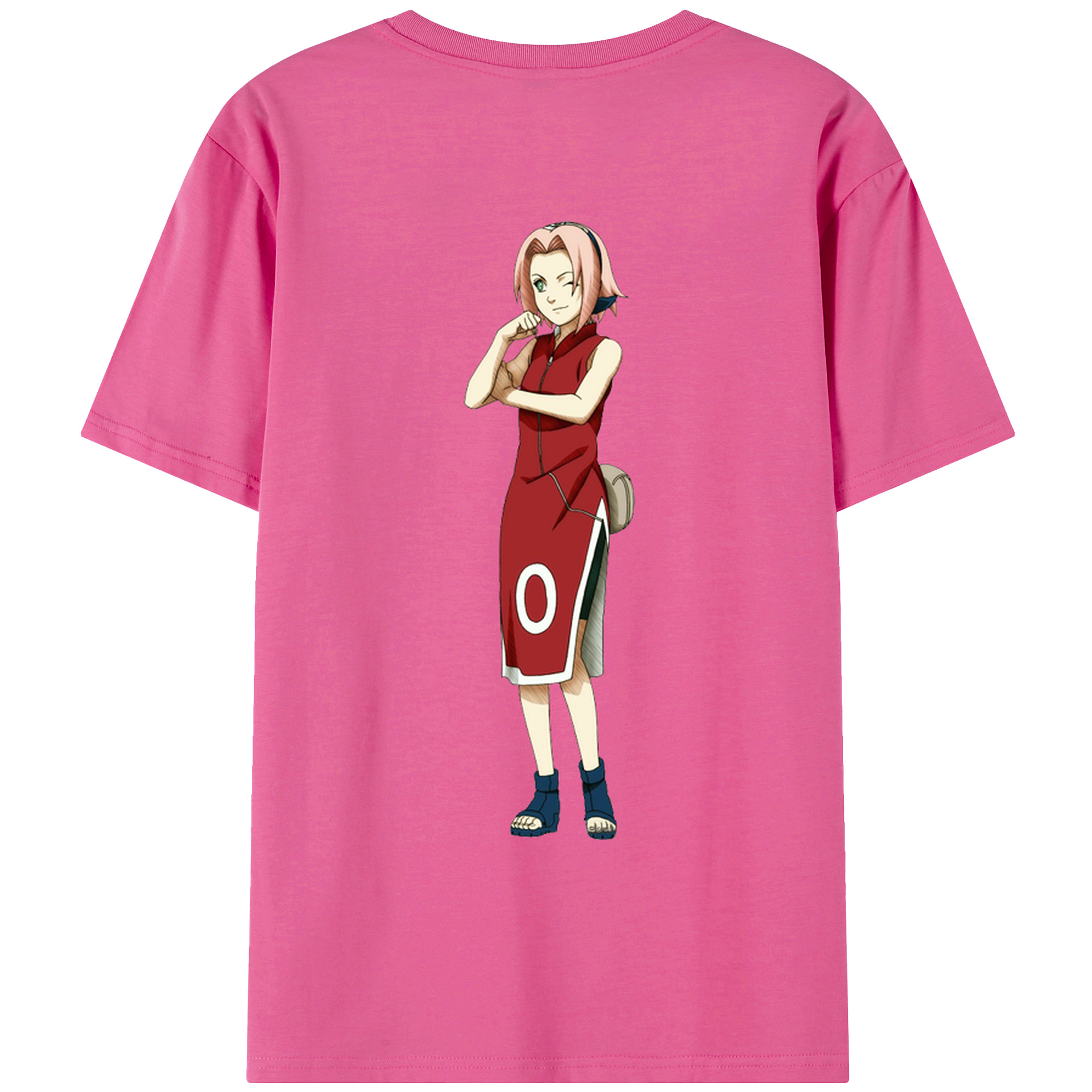 （画像用） NARUTO -ナルト- 春野サクラ Haruno Sakura レディース半袖Tシャツ(バックプリント)
