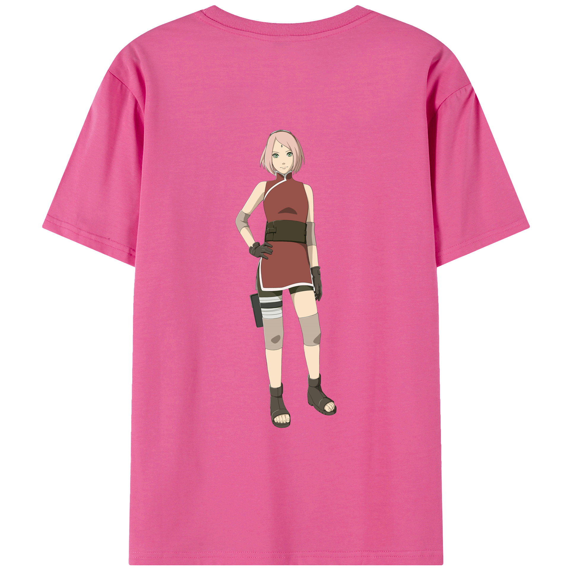 （画像用） NARUTO -ナルト- 春野サクラ Haruno Sakura レディース半袖Tシャツ(バックプリント)