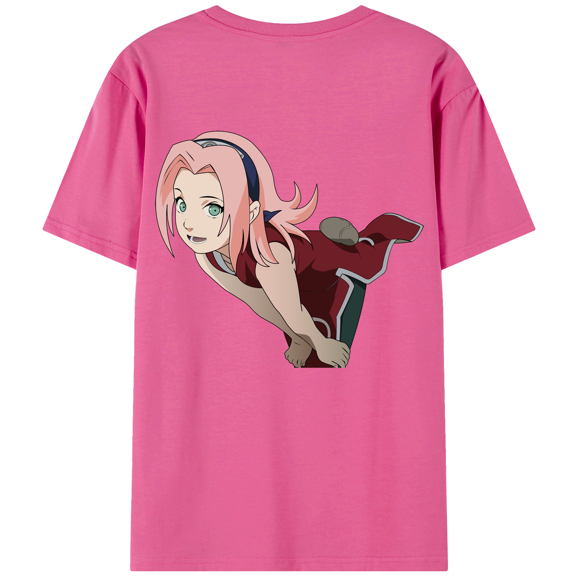 （画像用） NARUTO -ナルト- 春野サクラ Haruno Sakura レディース半袖Tシャツ(バックプリント)