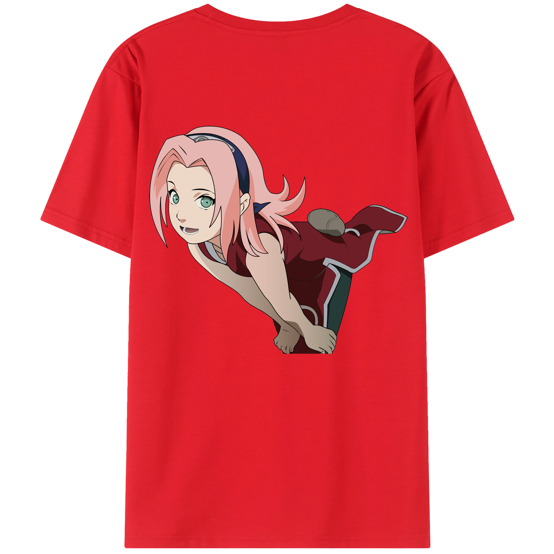 （画像用） NARUTO -ナルト- 春野サクラ Haruno Sakura レディース半袖Tシャツ(バックプリント)