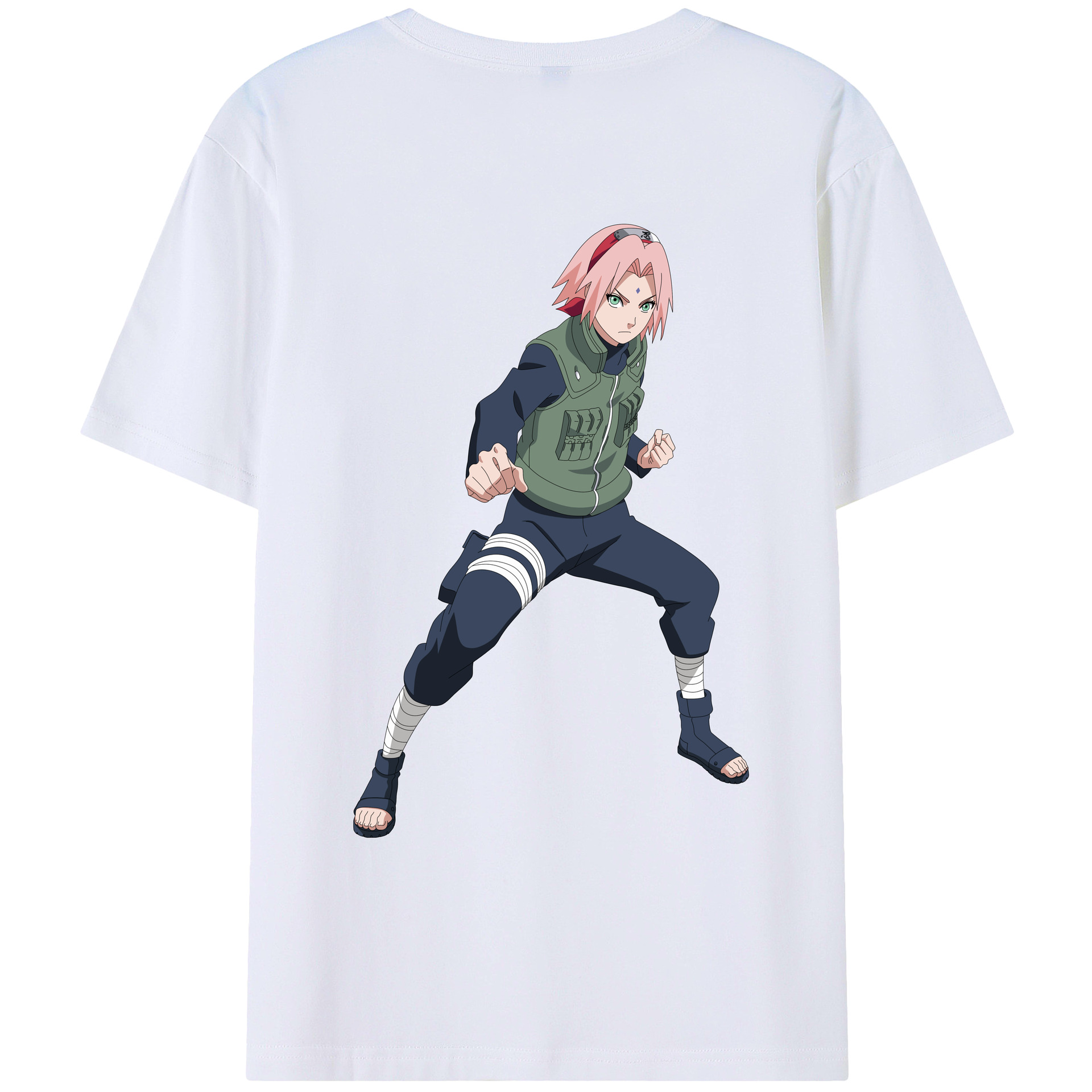 （画像用） NARUTO -ナルト- 春野サクラ Haruno Sakura レディース半袖Tシャツ(バックプリント)