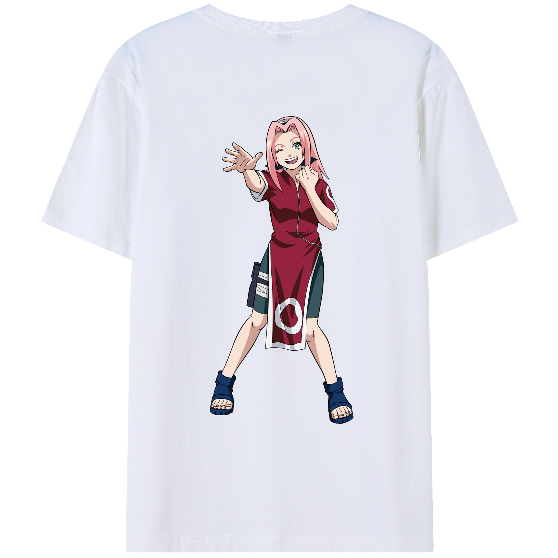 （画像用） NARUTO -ナルト- 春野サクラ Haruno Sakura レディース半袖Tシャツ(バックプリント)