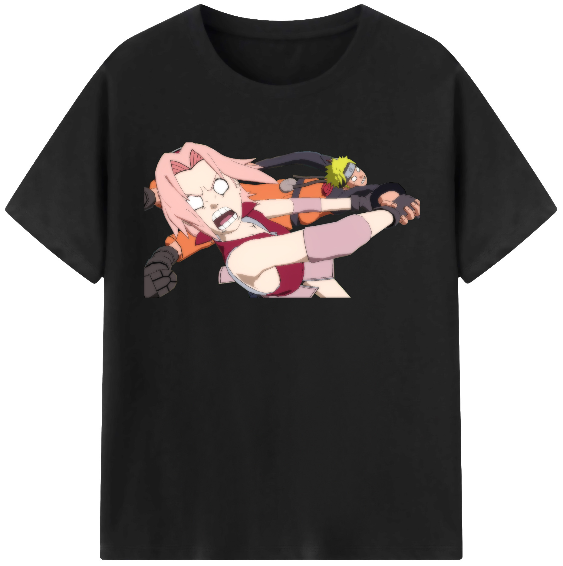 （画像用） NARUTO -ナルト- 春野サクラ Haruno Sakura レディースカジュアルプリントTシャツ（綿100％）