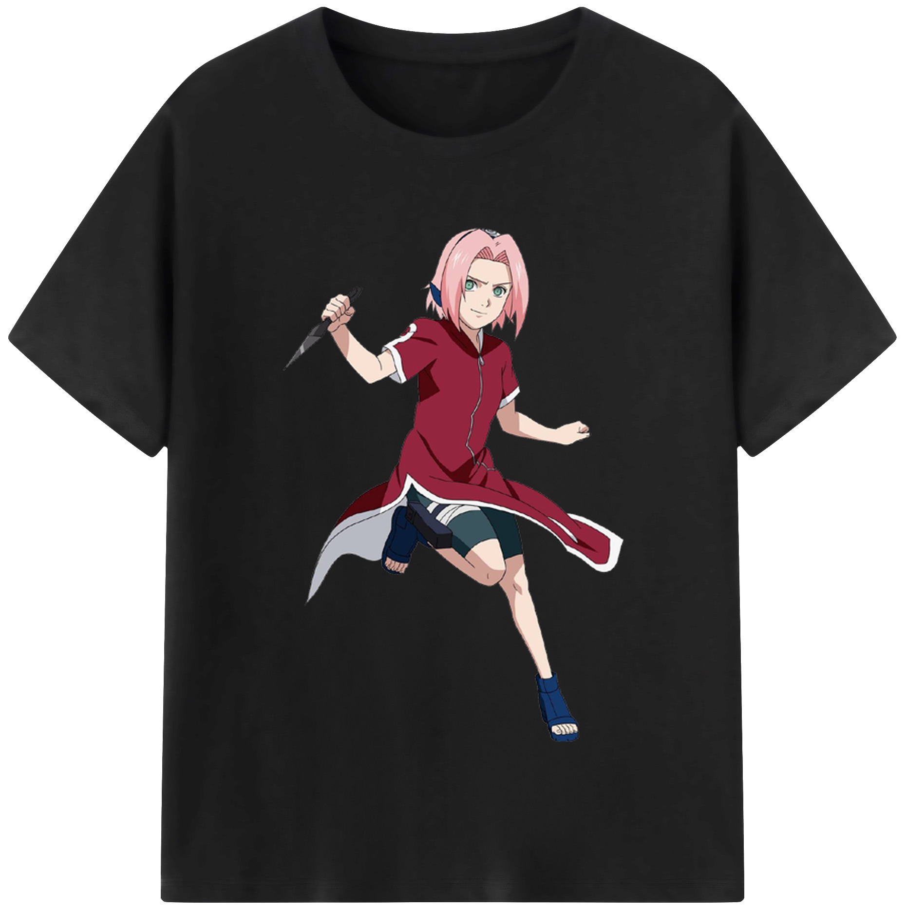 （画像用） NARUTO -ナルト- 春野サクラ Haruno Sakura レディースカジュアルプリントTシャツ（綿100％）