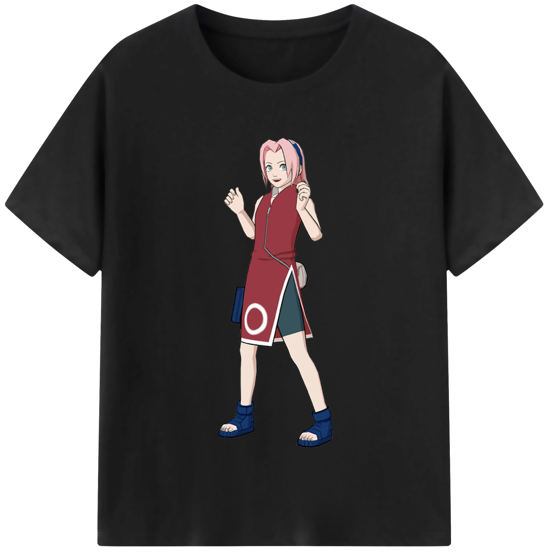 （画像用） NARUTO -ナルト- 春野サクラ Haruno Sakura レディースカジュアルプリントTシャツ（綿100％）