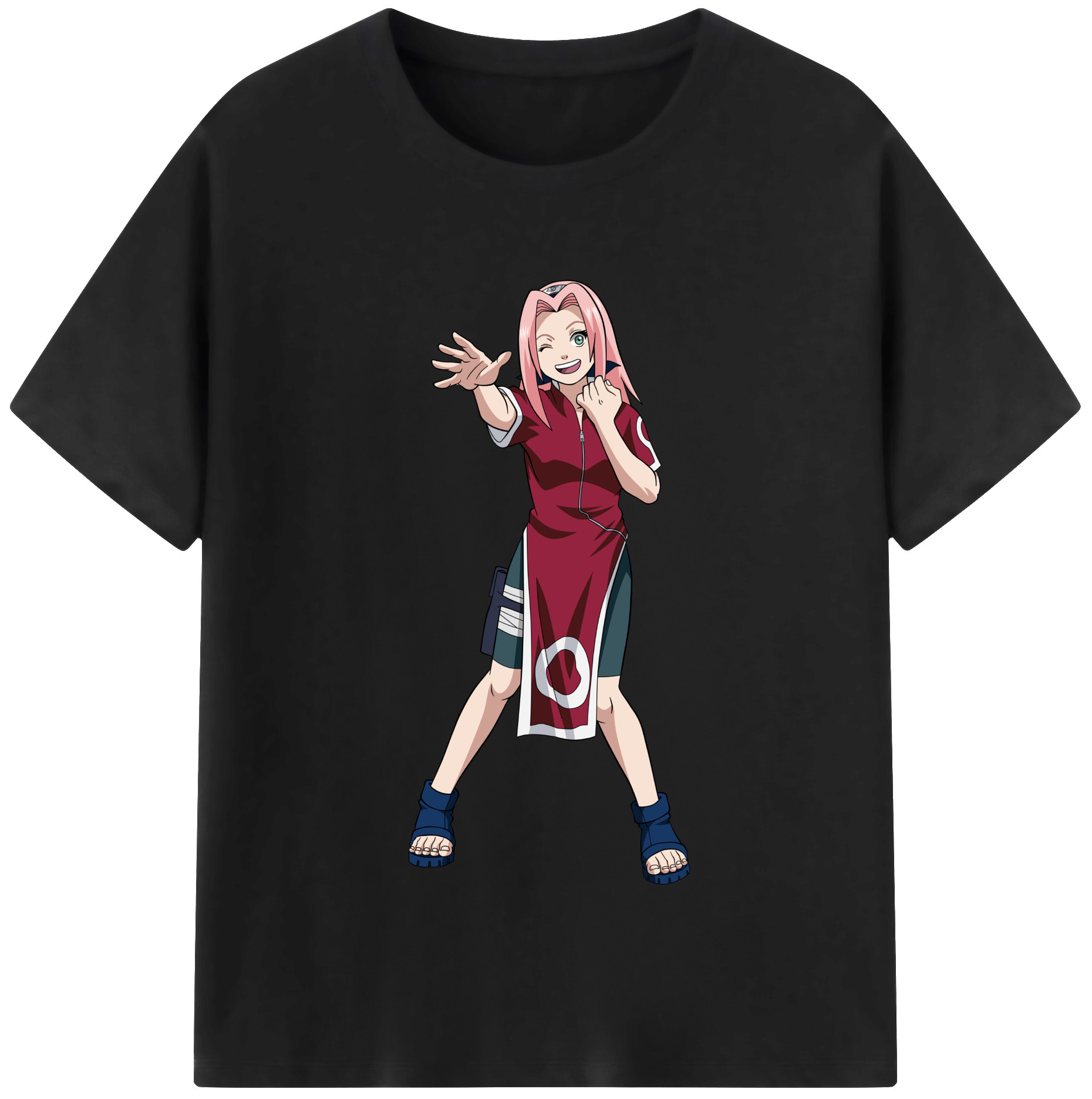 （画像用） NARUTO -ナルト- 春野サクラ Haruno Sakura レディースカジュアルプリントTシャツ（綿100％）