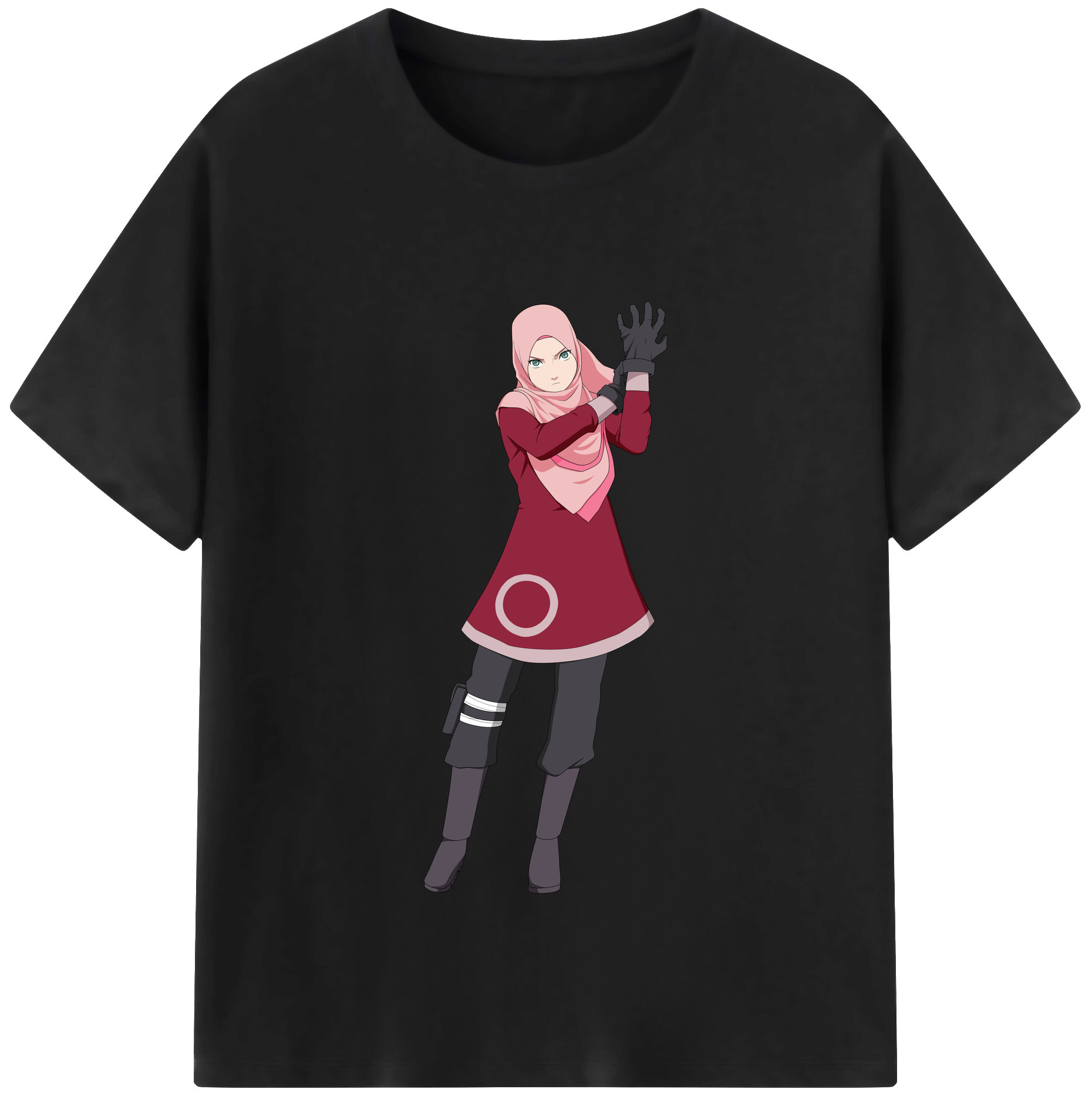 （画像用） NARUTO -ナルト- 春野サクラ Haruno Sakura レディースカジュアルプリントTシャツ（綿100％）