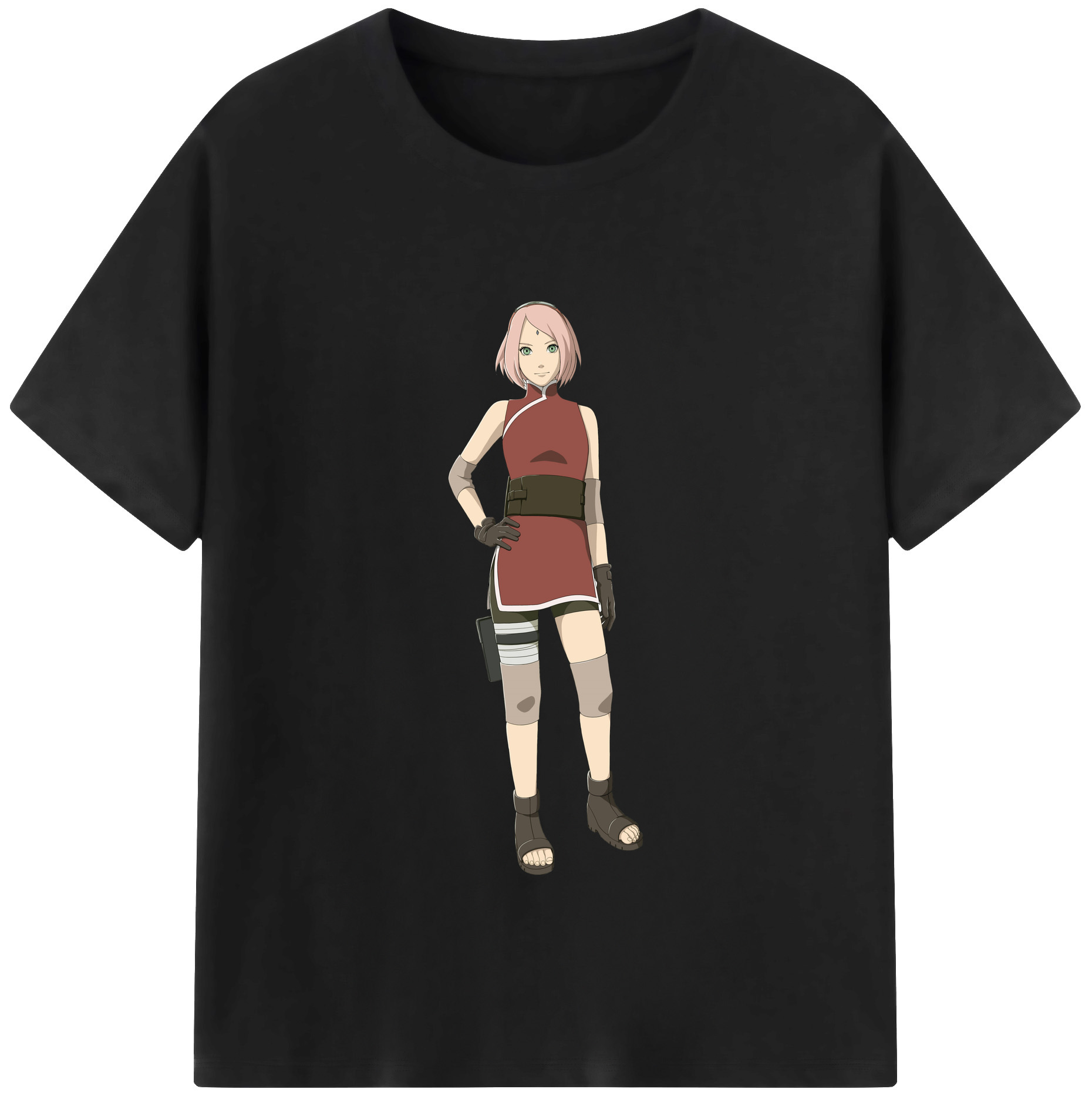 （画像用） NARUTO -ナルト- 春野サクラ Haruno Sakura レディースカジュアルプリントTシャツ（綿100％）