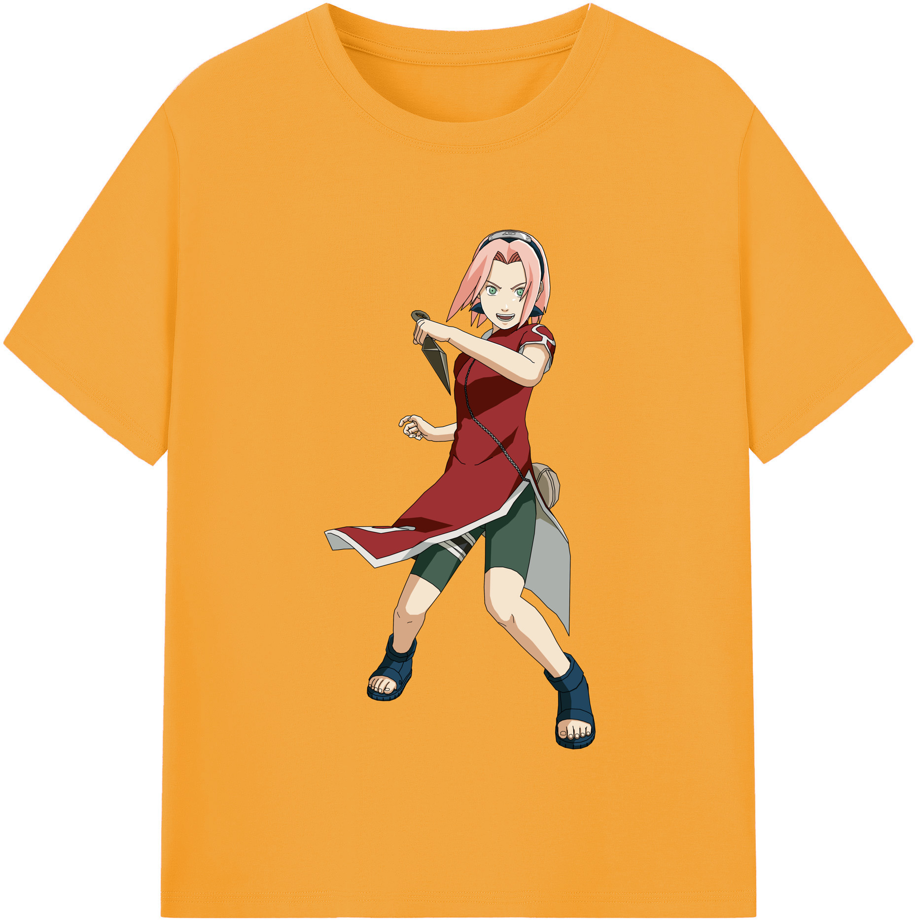 （画像用） NARUTO -ナルト- 春野サクラ Haruno Sakura レディースカジュアルプリントTシャツ（綿100％）