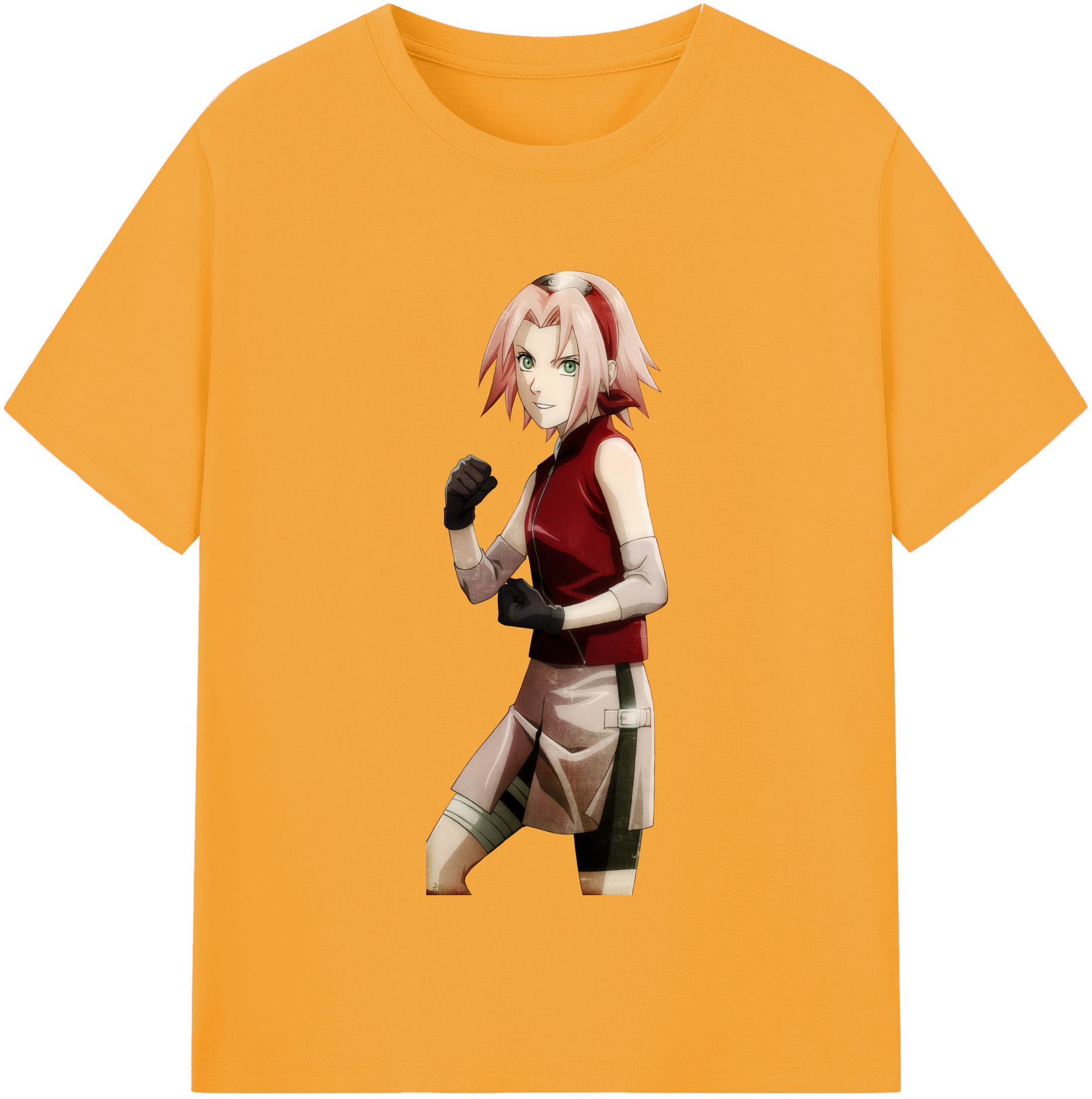 （画像用） NARUTO -ナルト- 春野サクラ Haruno Sakura レディースカジュアルプリントTシャツ（綿100％）