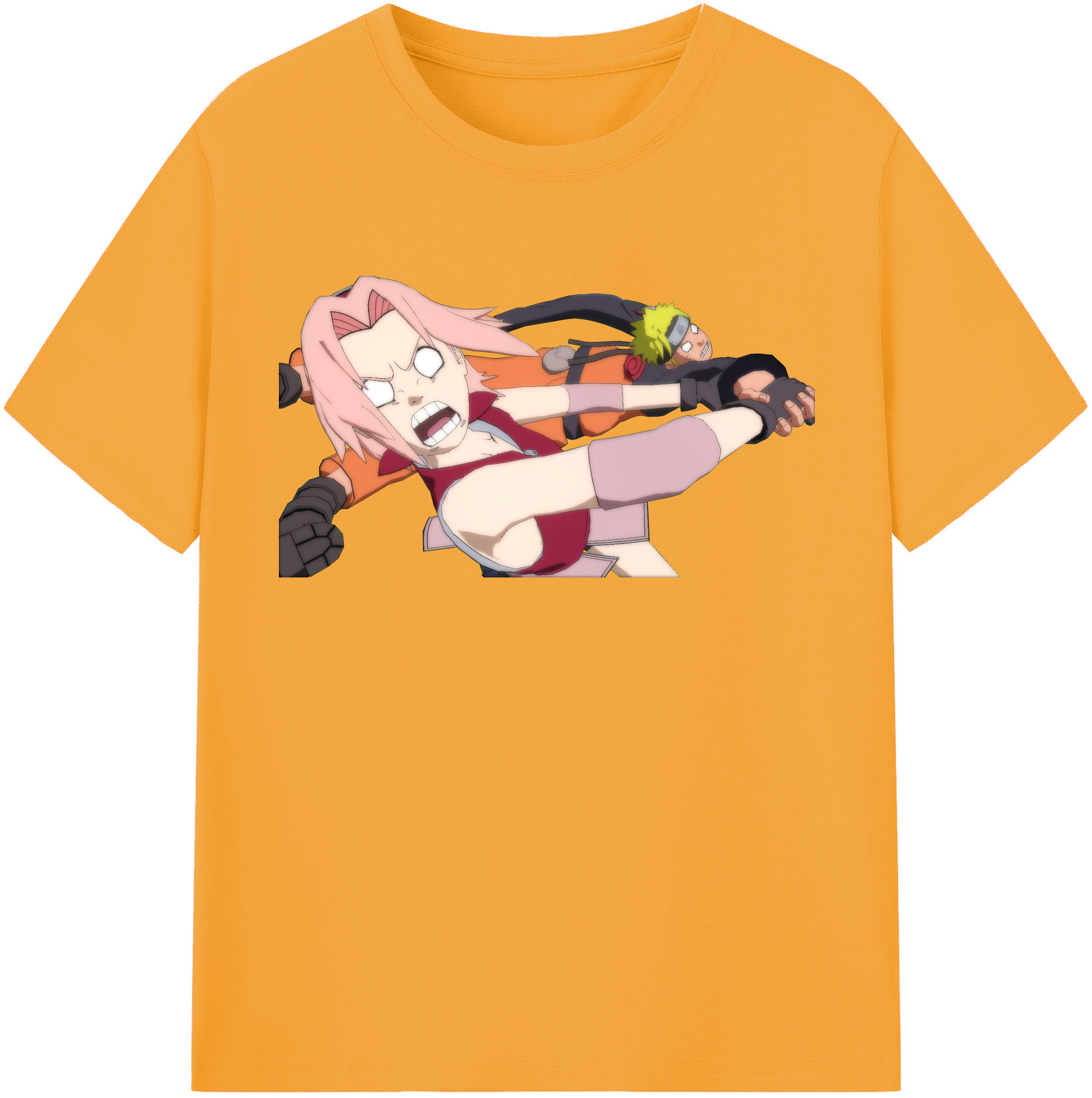 （画像用） NARUTO -ナルト- 春野サクラ Haruno Sakura レディースカジュアルプリントTシャツ（綿100％）