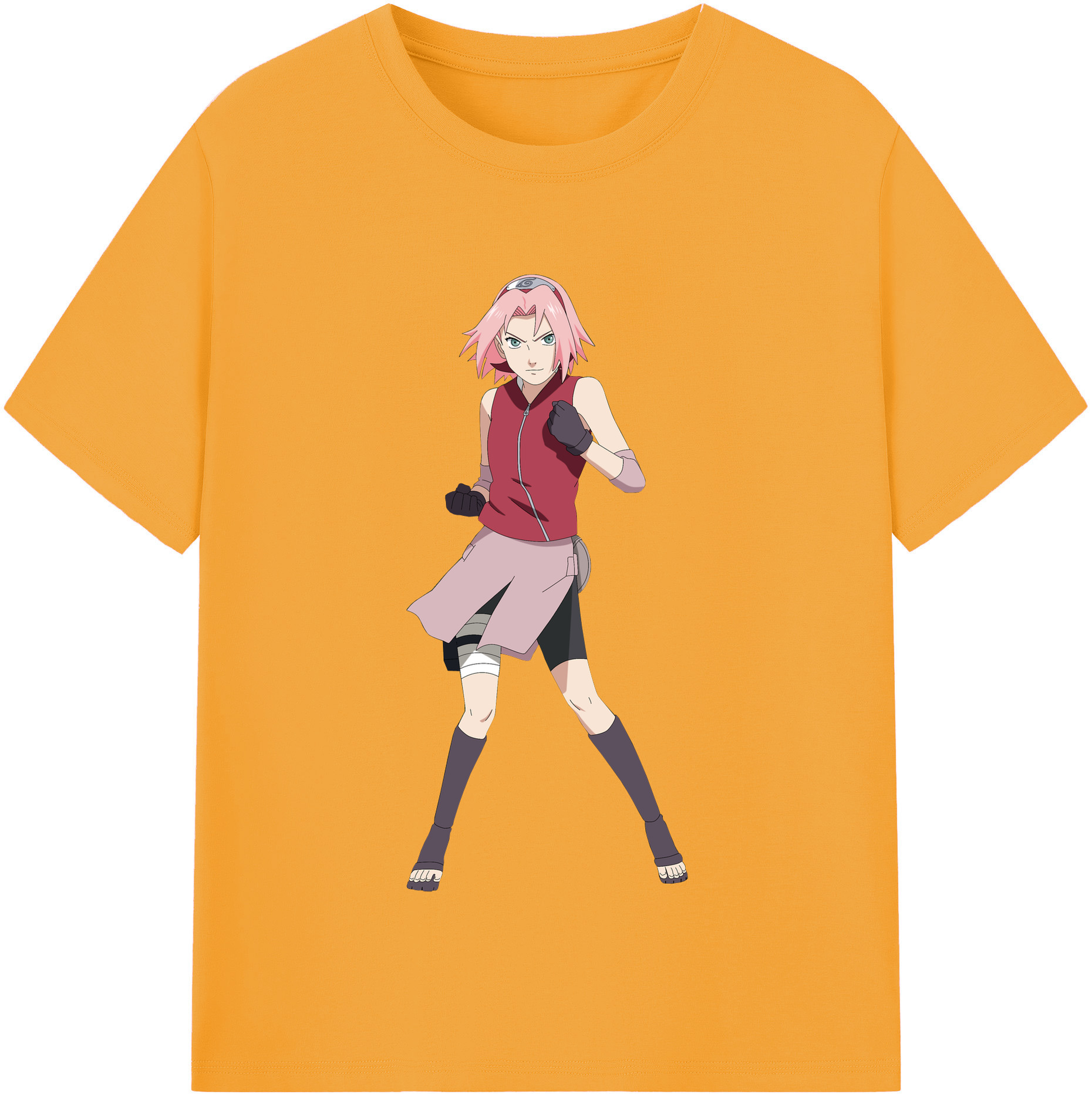 （画像用） NARUTO -ナルト- 春野サクラ Haruno Sakura レディースカジュアルプリントTシャツ（綿100％）