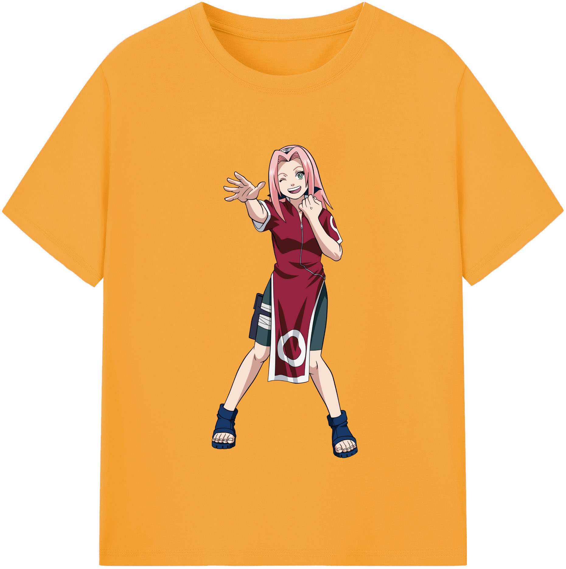 （画像用） NARUTO -ナルト- 春野サクラ Haruno Sakura レディースカジュアルプリントTシャツ（綿100％）