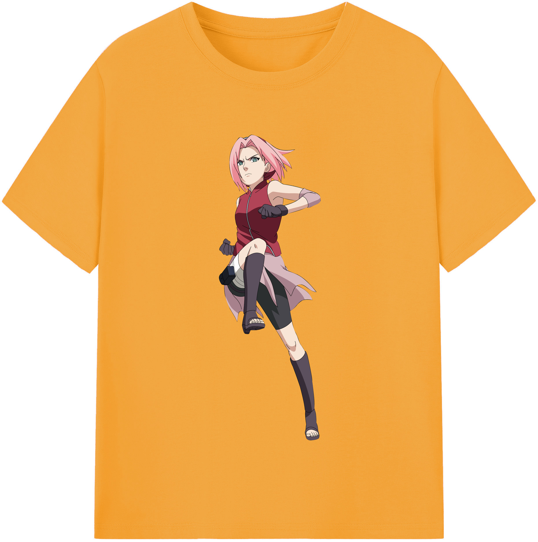 （画像用） NARUTO -ナルト- 春野サクラ Haruno Sakura レディースカジュアルプリントTシャツ（綿100％）