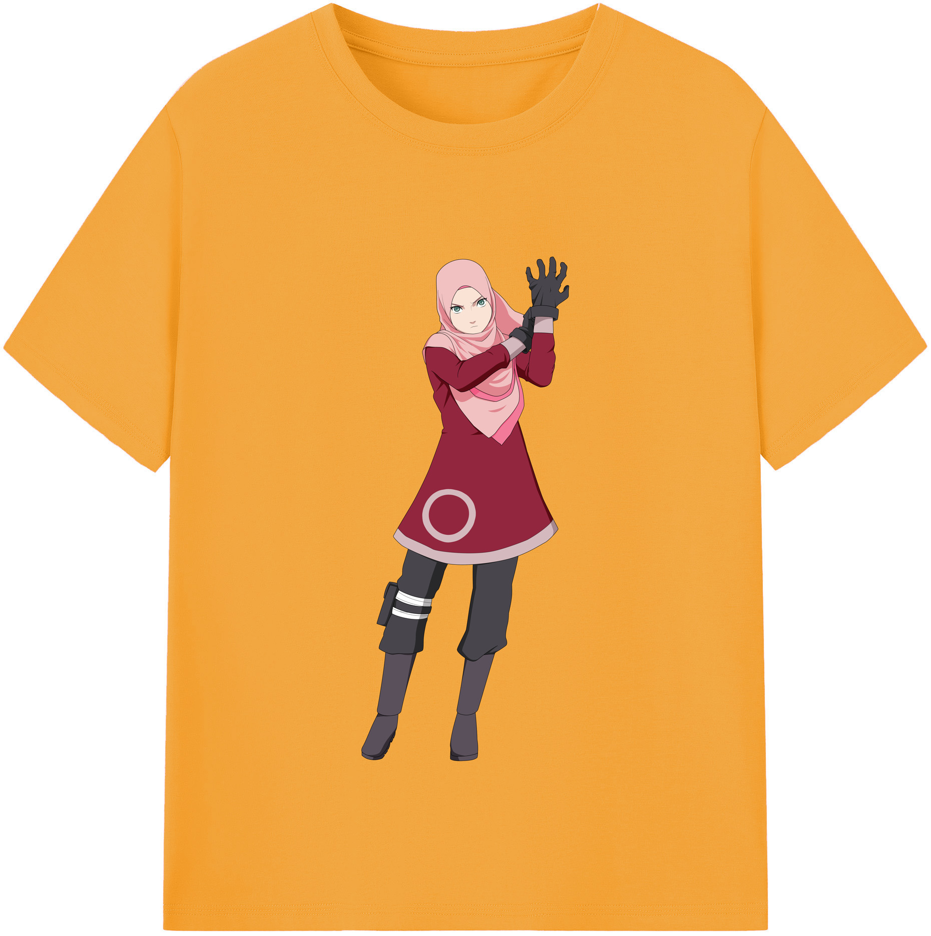 （画像用） NARUTO -ナルト- 春野サクラ Haruno Sakura レディースカジュアルプリントTシャツ（綿100％）