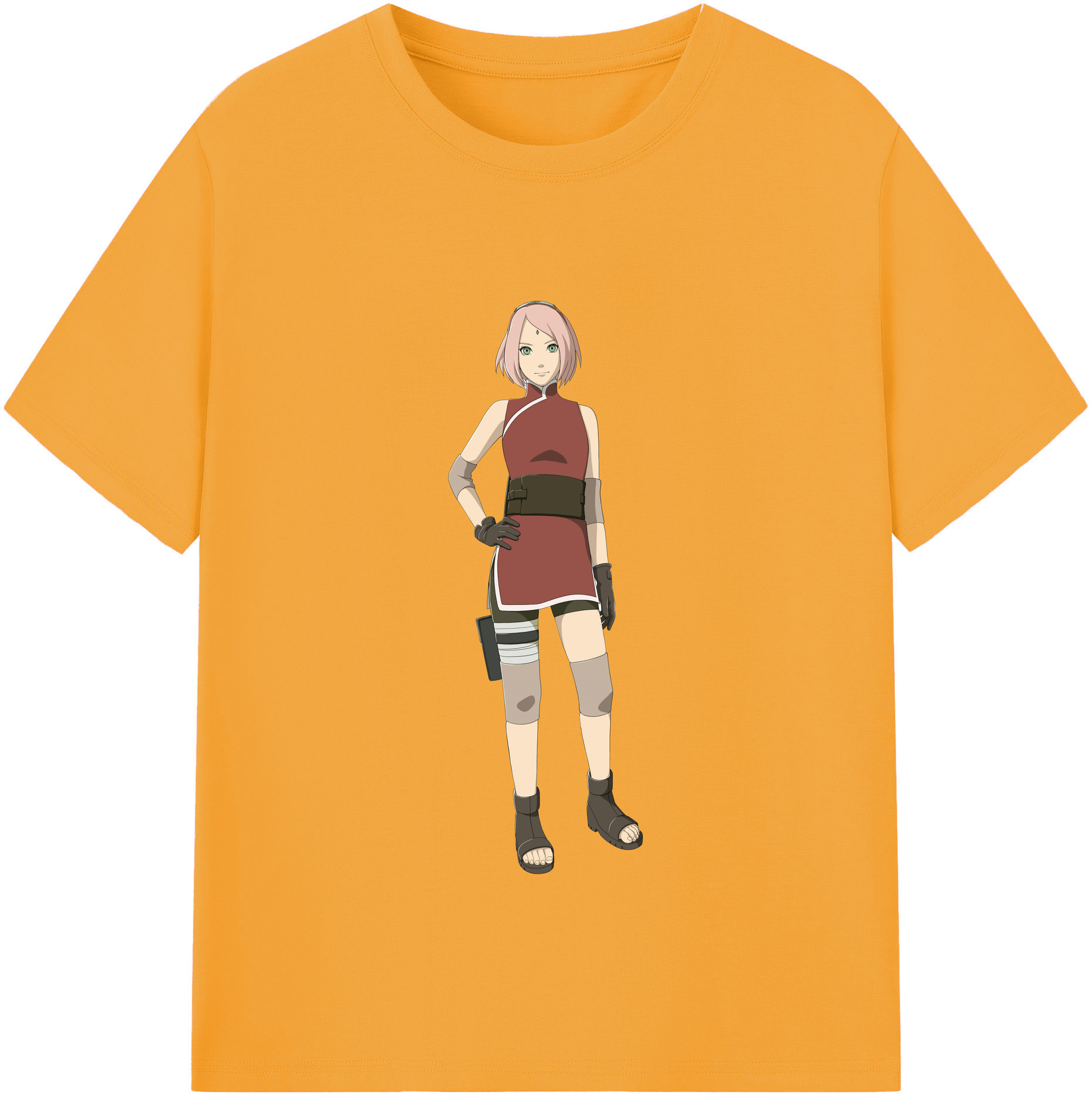 （画像用） NARUTO -ナルト- 春野サクラ Haruno Sakura レディースカジュアルプリントTシャツ（綿100％）