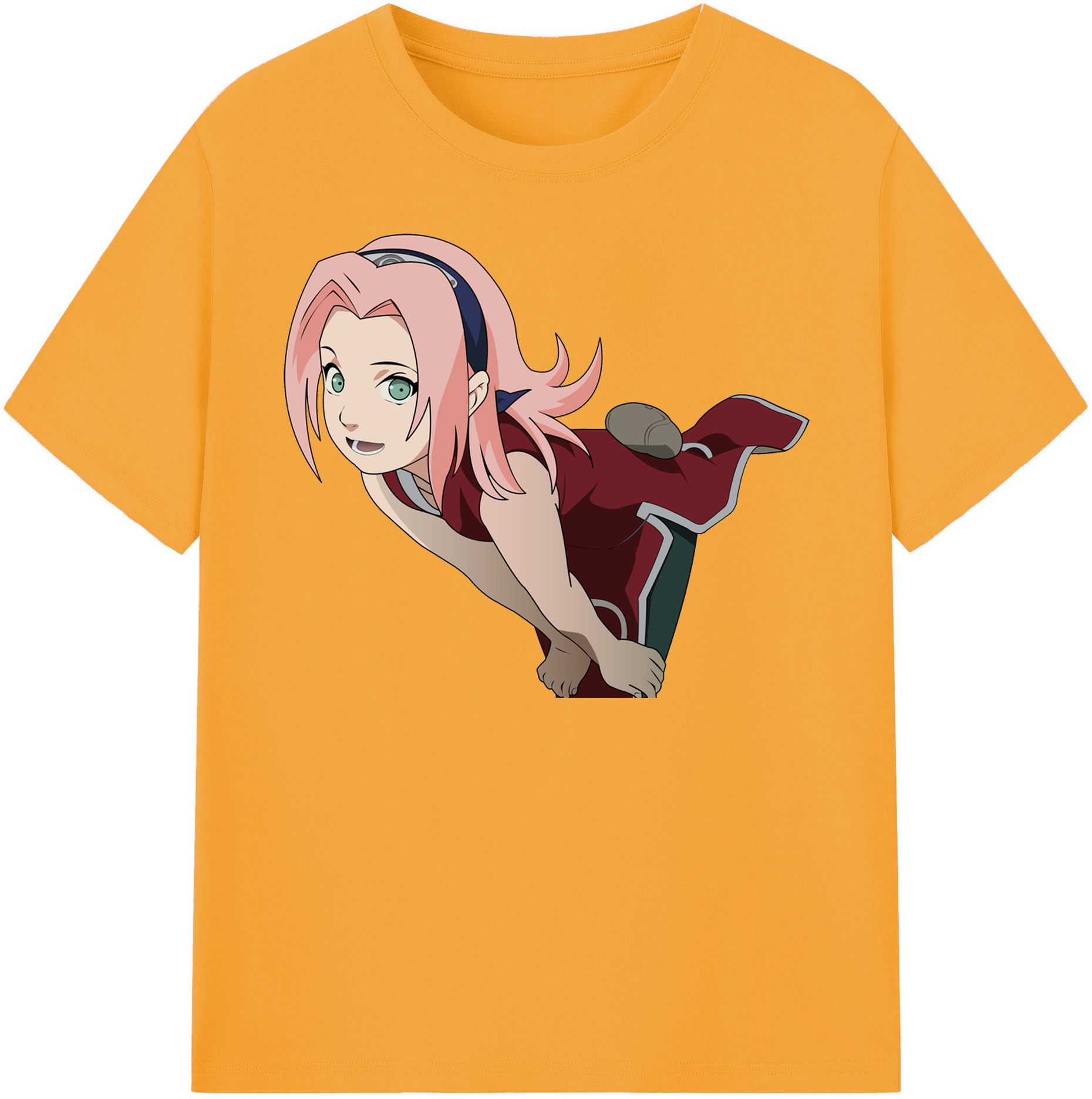 （画像用） NARUTO -ナルト- 春野サクラ Haruno Sakura レディースカジュアルプリントTシャツ（綿100％）